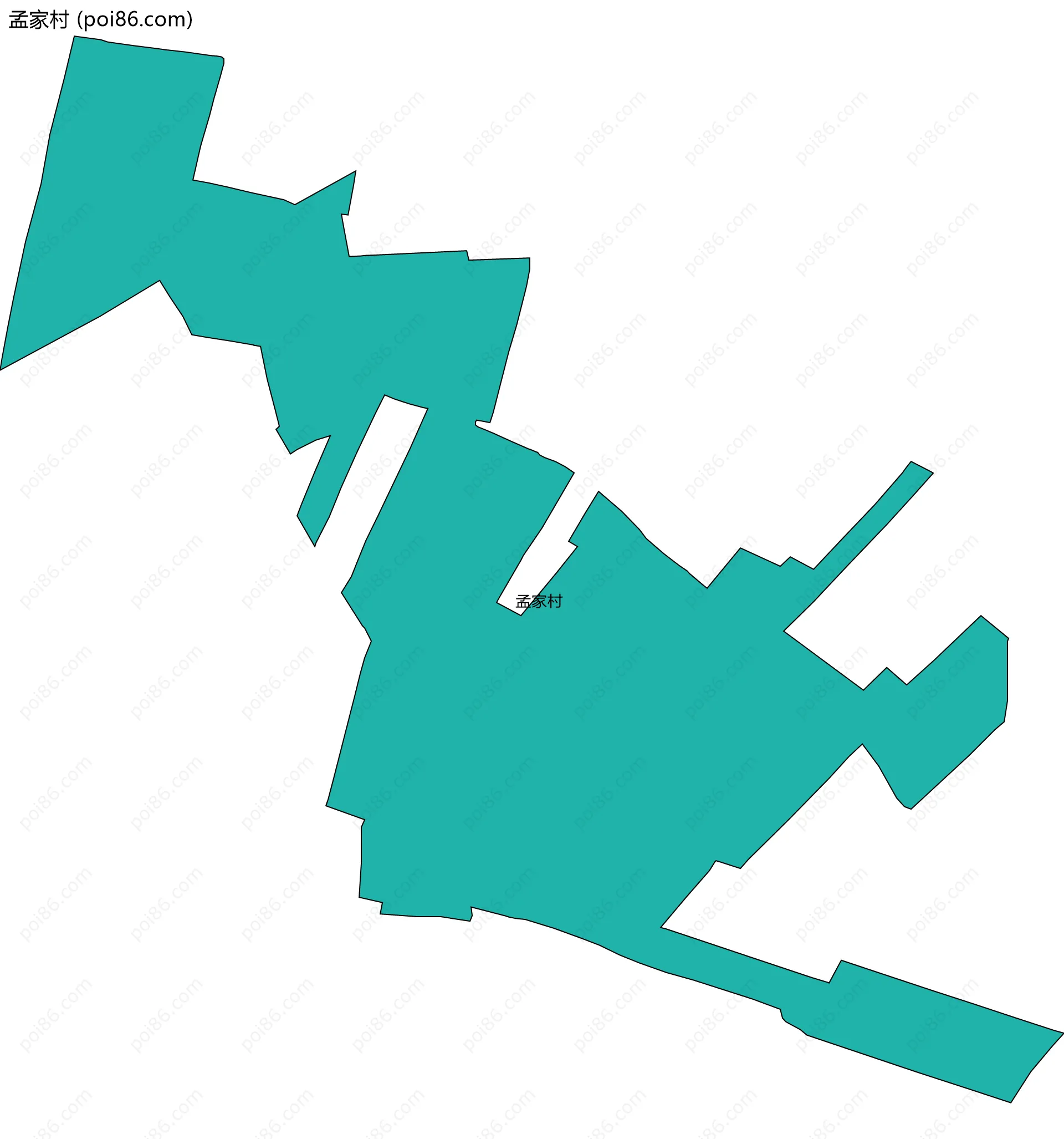 孟家村边界地图