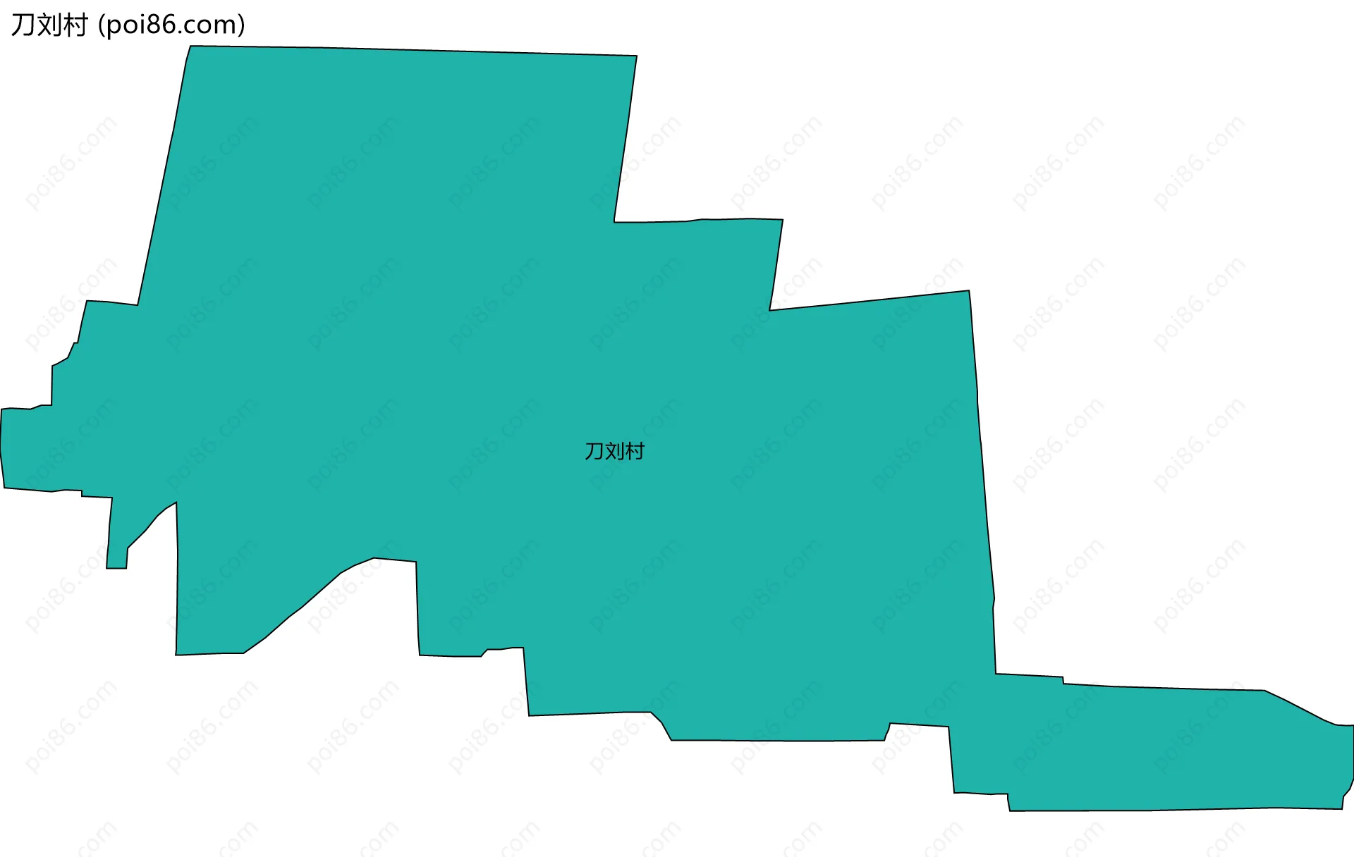 刀刘村边界地图