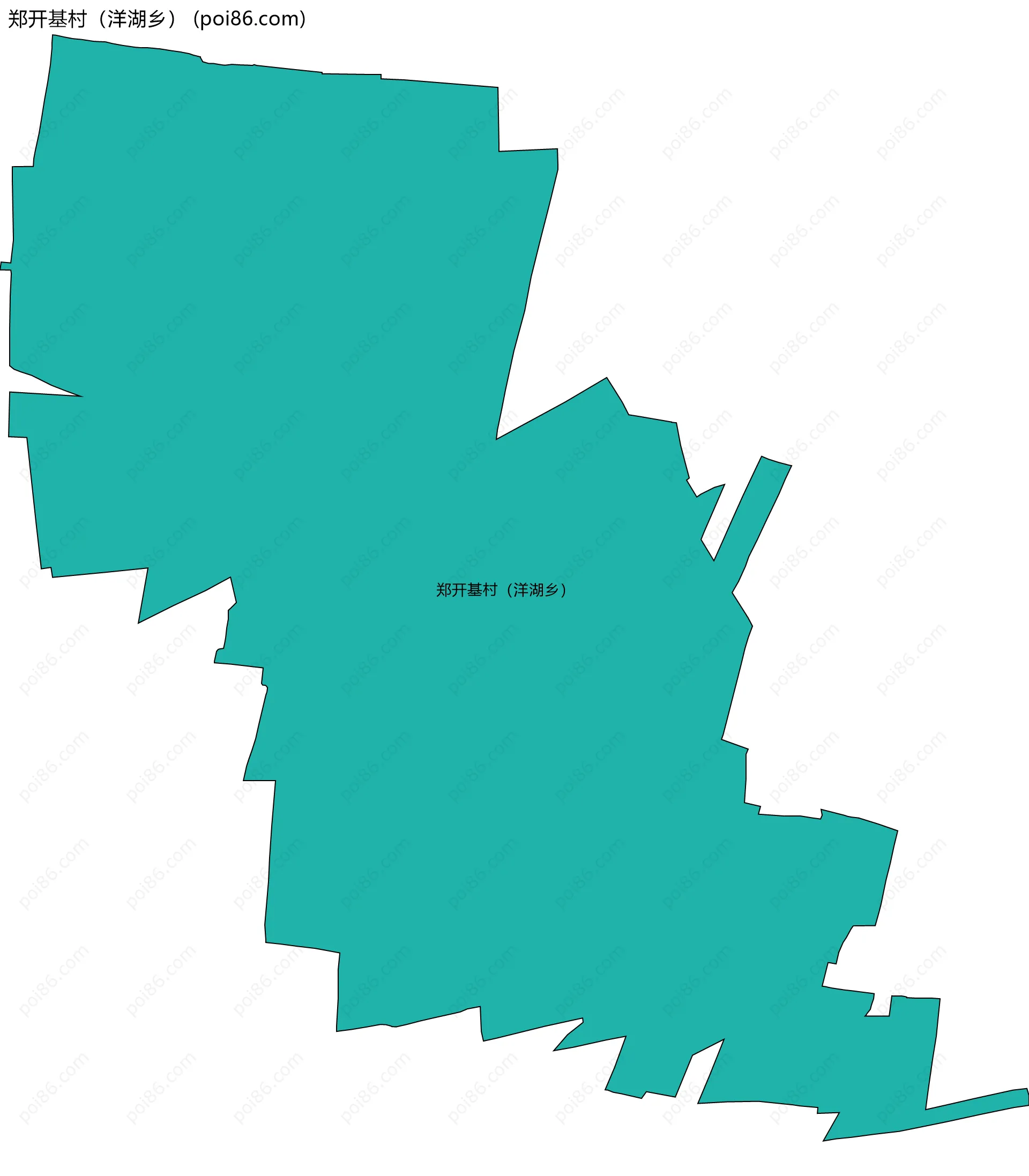 郑开基村（洋湖乡）边界地图