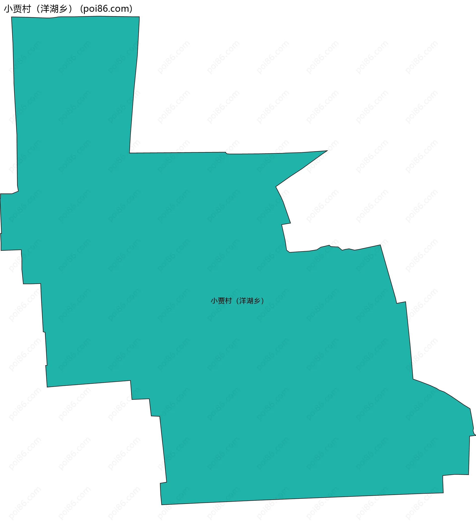 小贾村（洋湖乡）边界地图