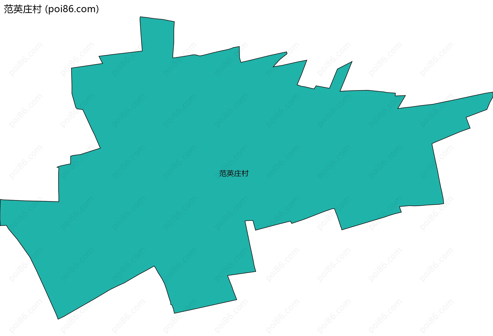 范英庄村边界地图