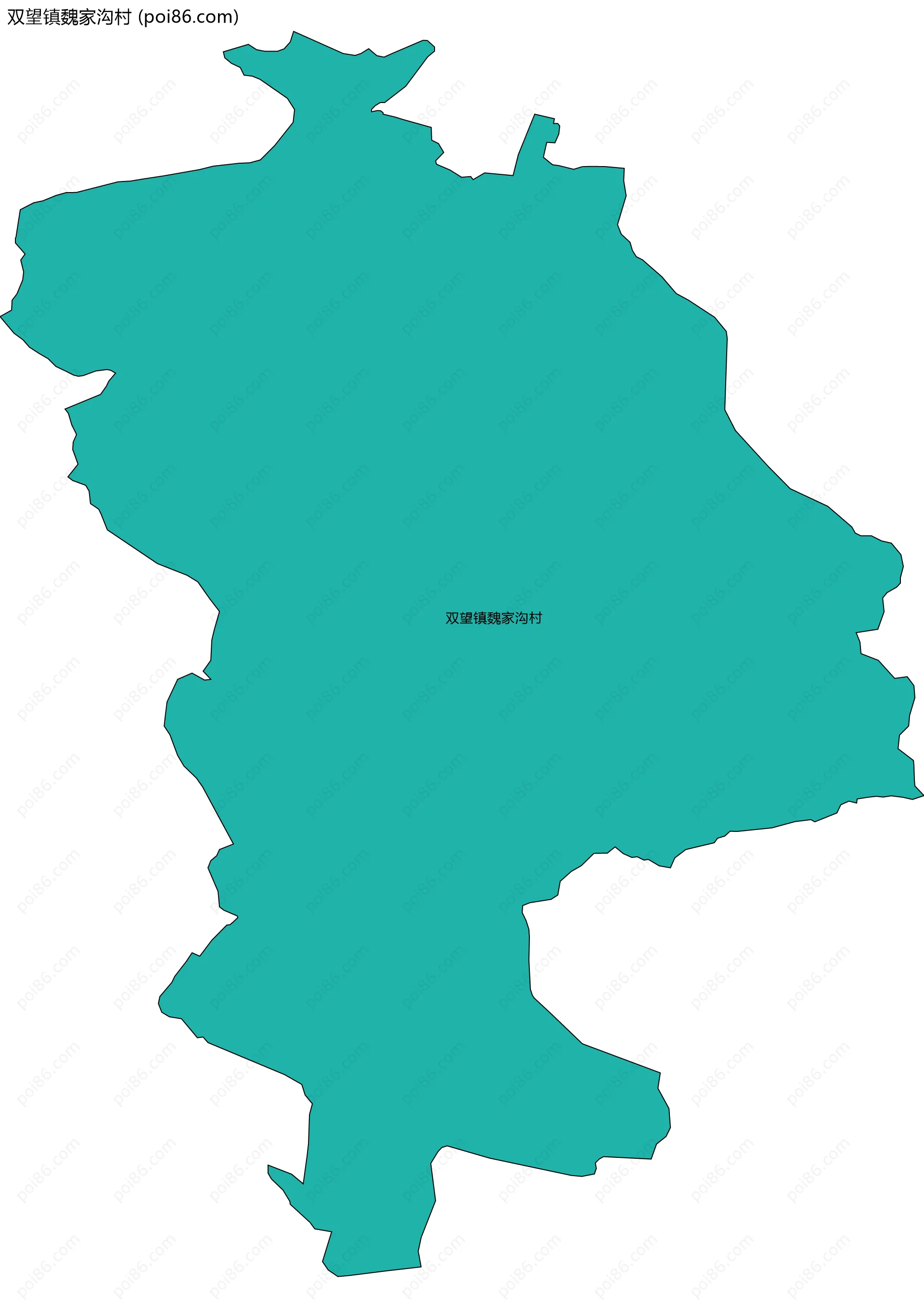 双望镇魏家沟村边界地图