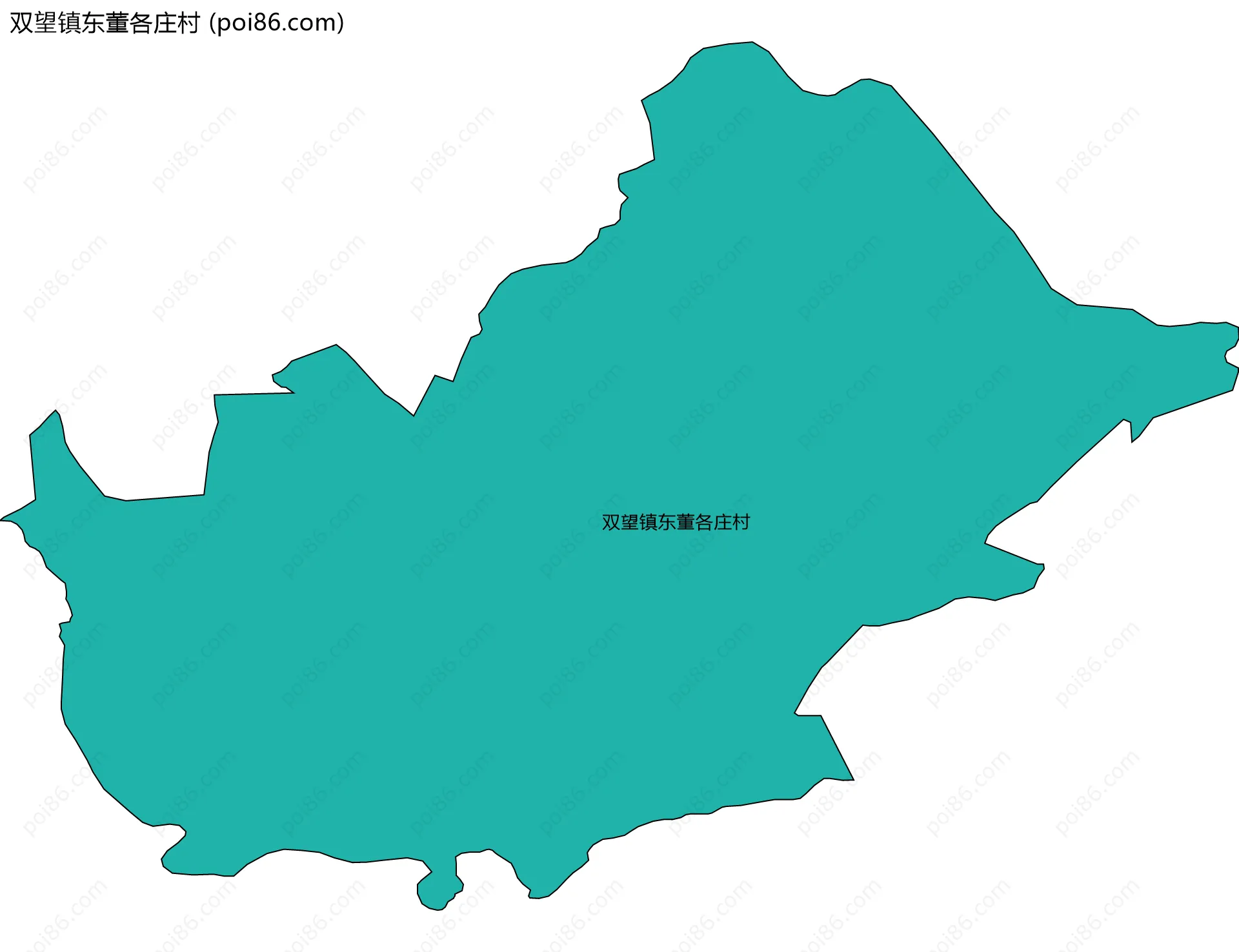 双望镇东董各庄村边界地图