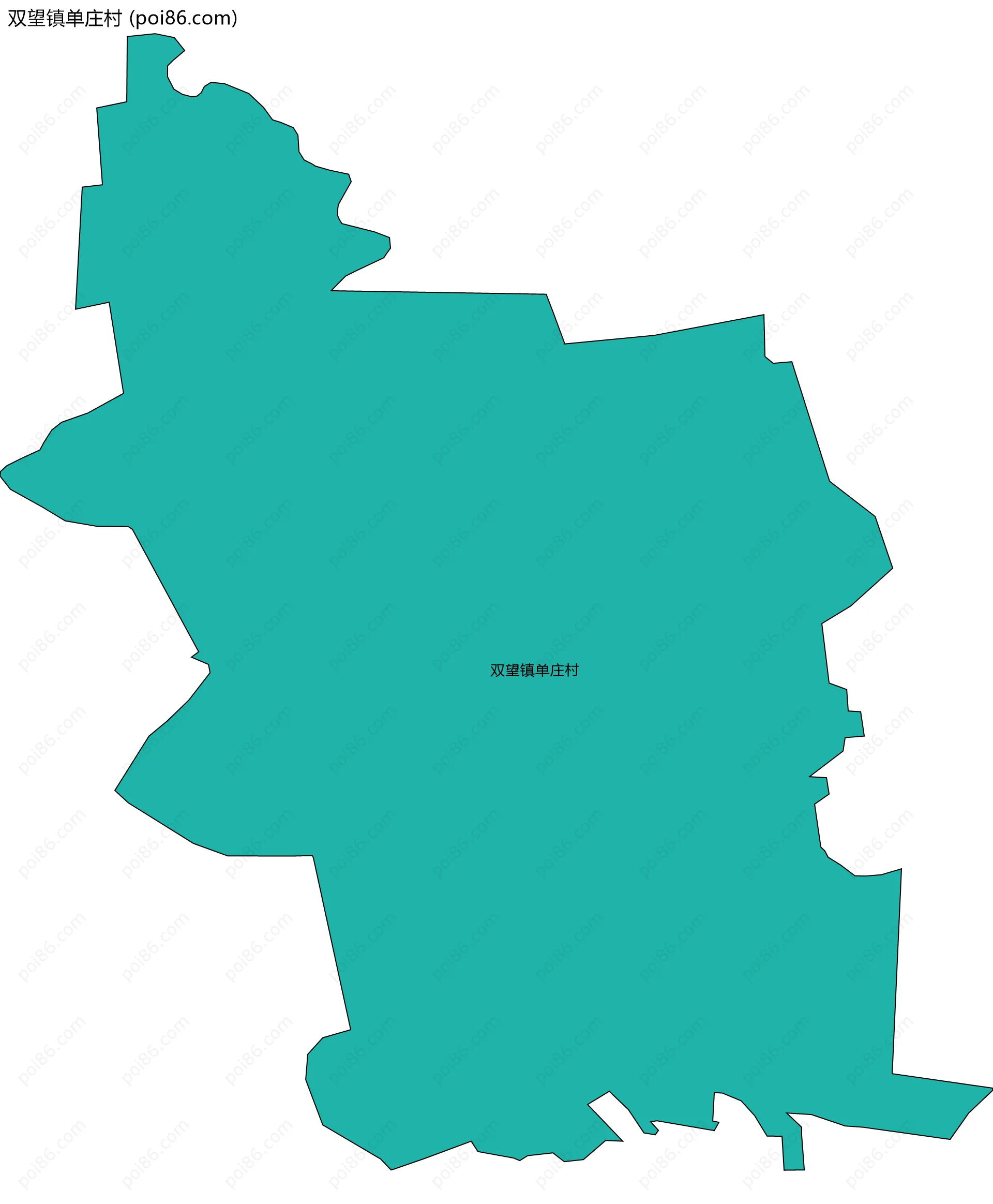 双望镇单庄村边界地图