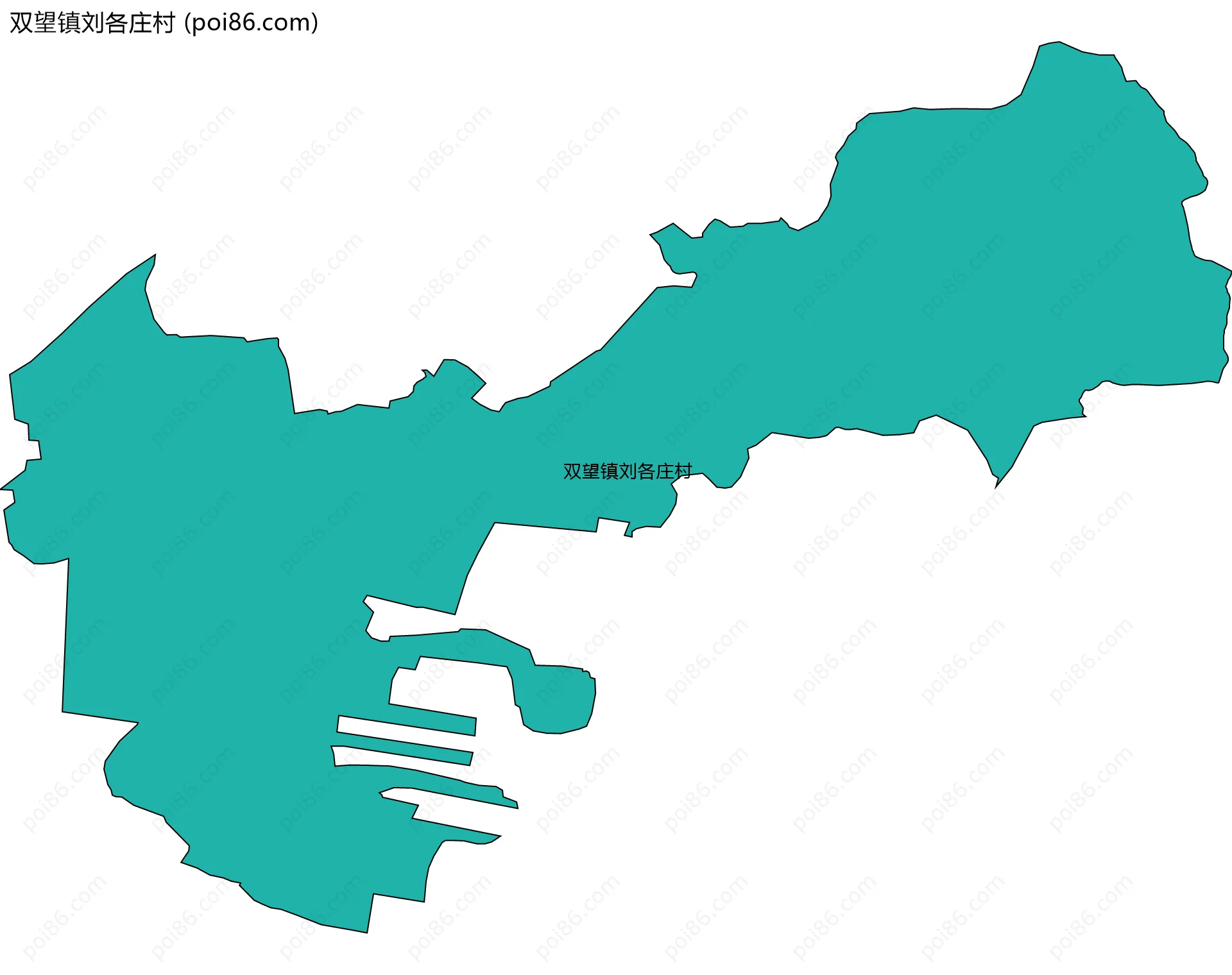 双望镇刘各庄村边界地图