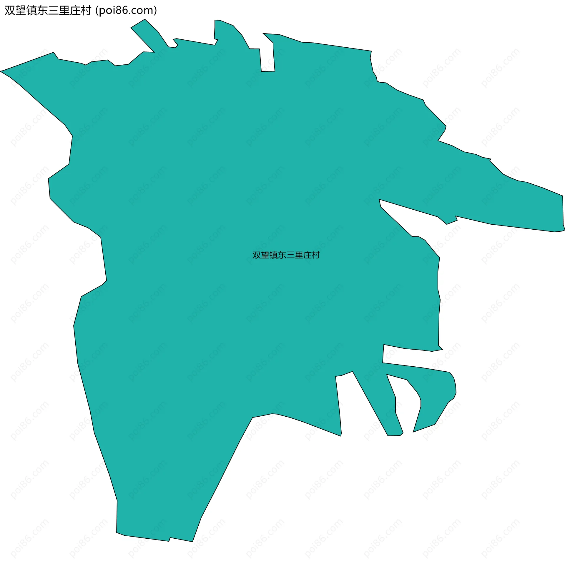 双望镇东三里庄村边界地图