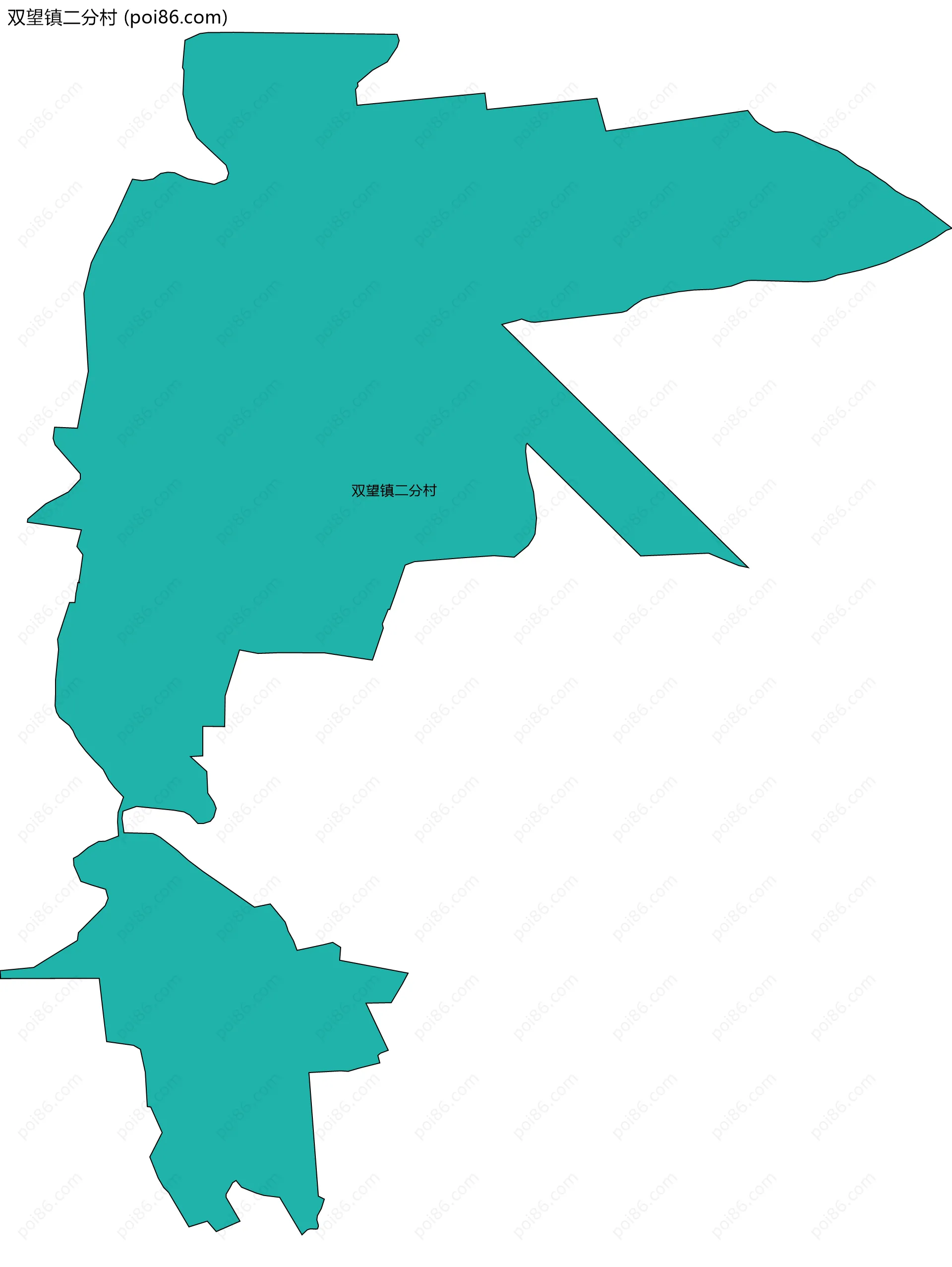 双望镇二分村边界地图