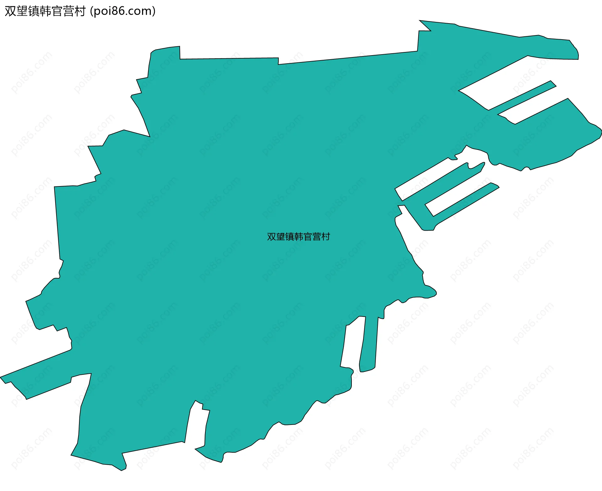 双望镇韩官营村边界地图