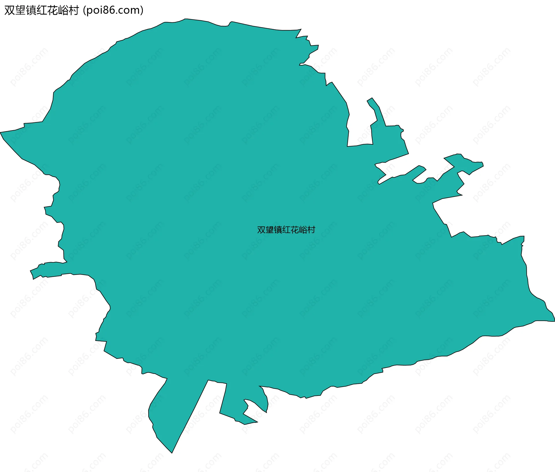 双望镇红花峪村边界地图