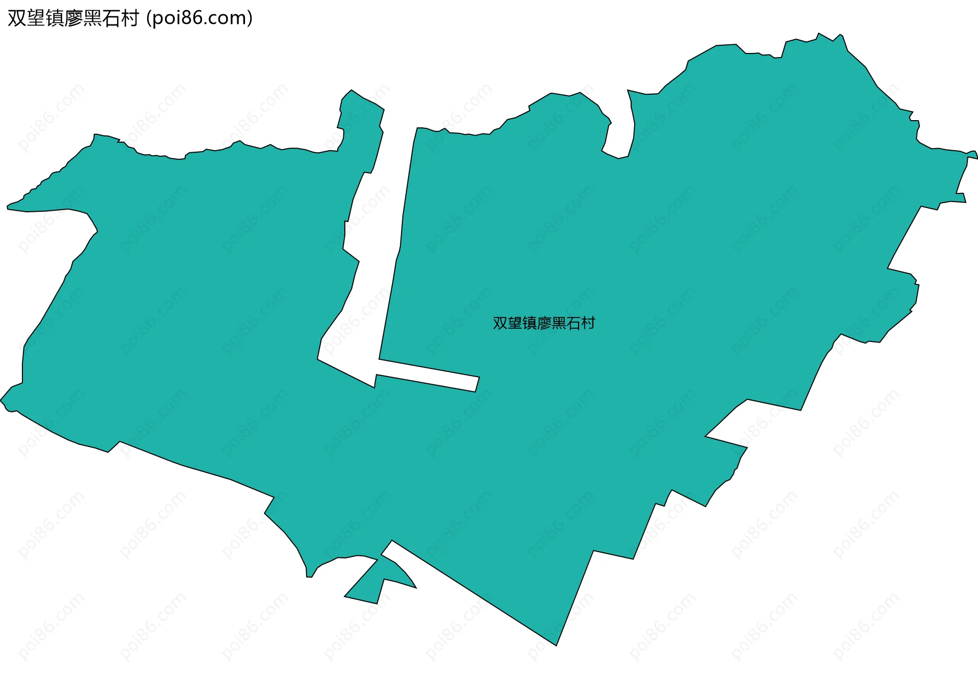 双望镇廖黑石村边界地图