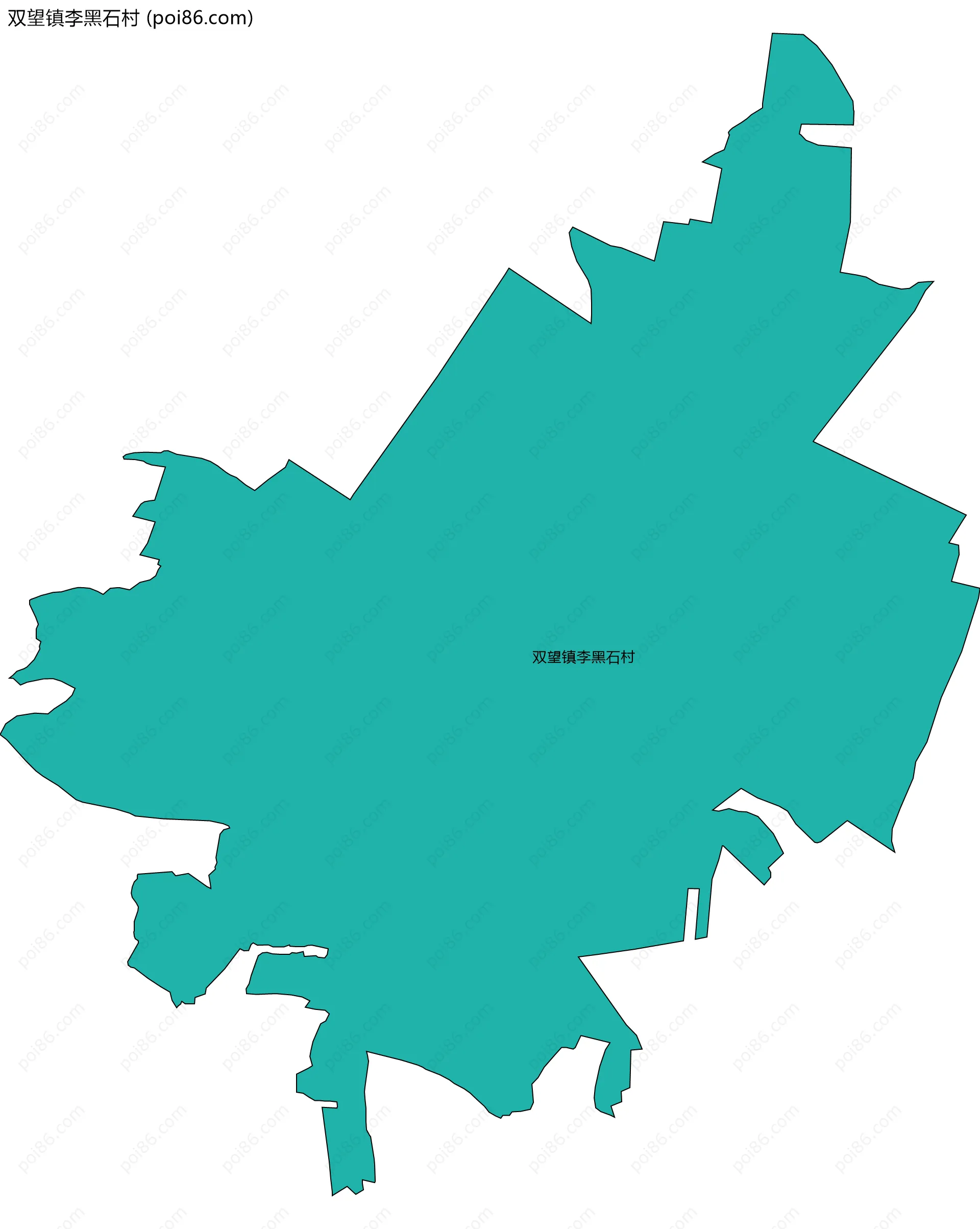双望镇李黑石村边界地图