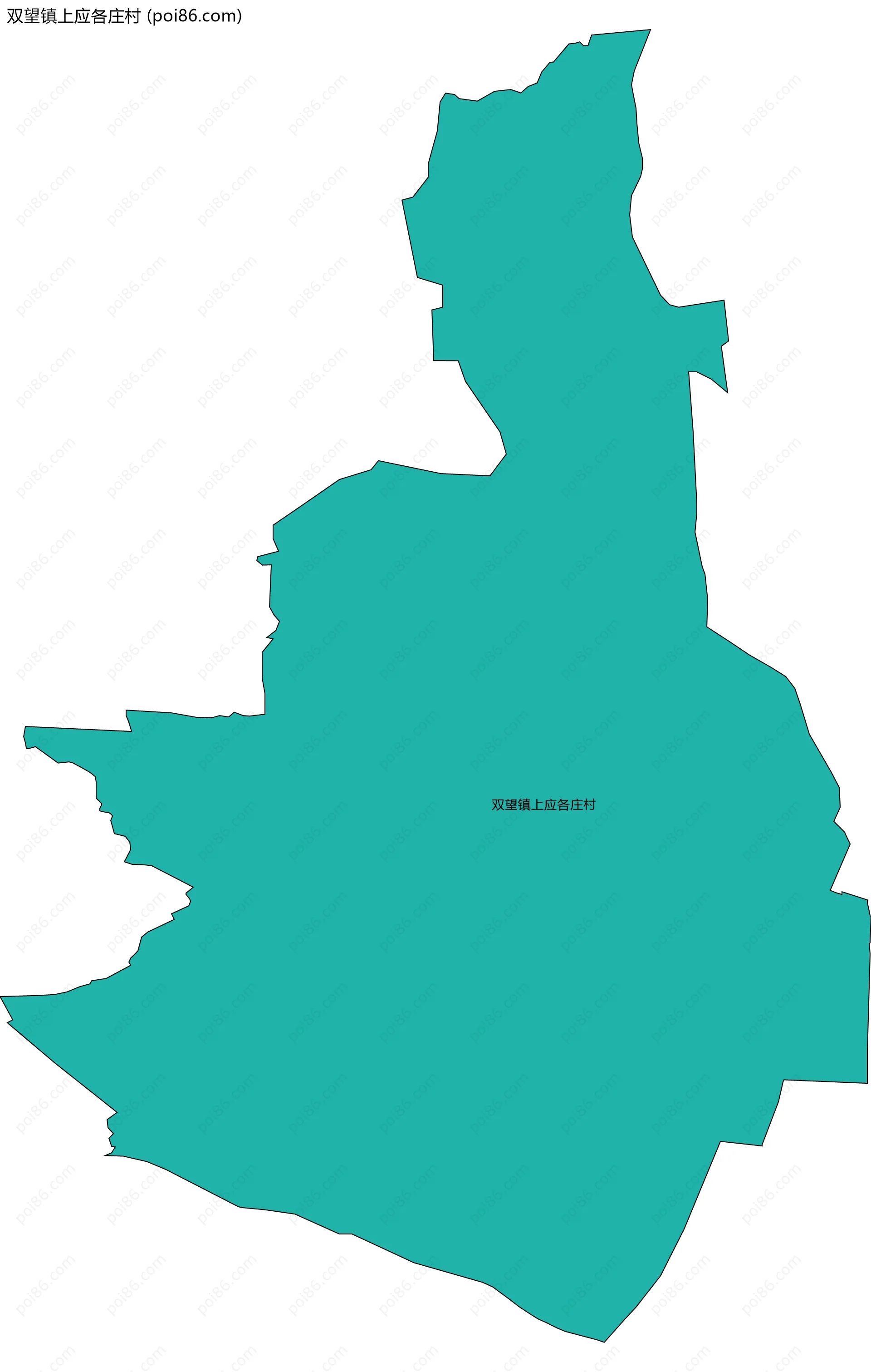 双望镇上应各庄村边界地图