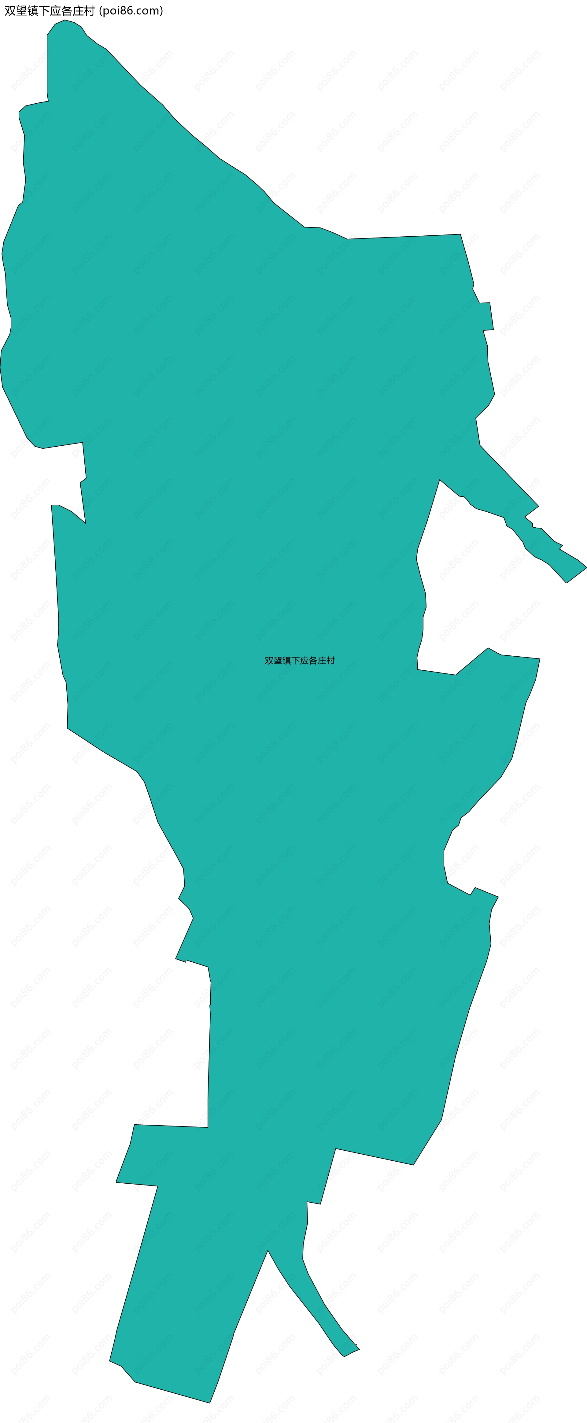 双望镇下应各庄村边界地图