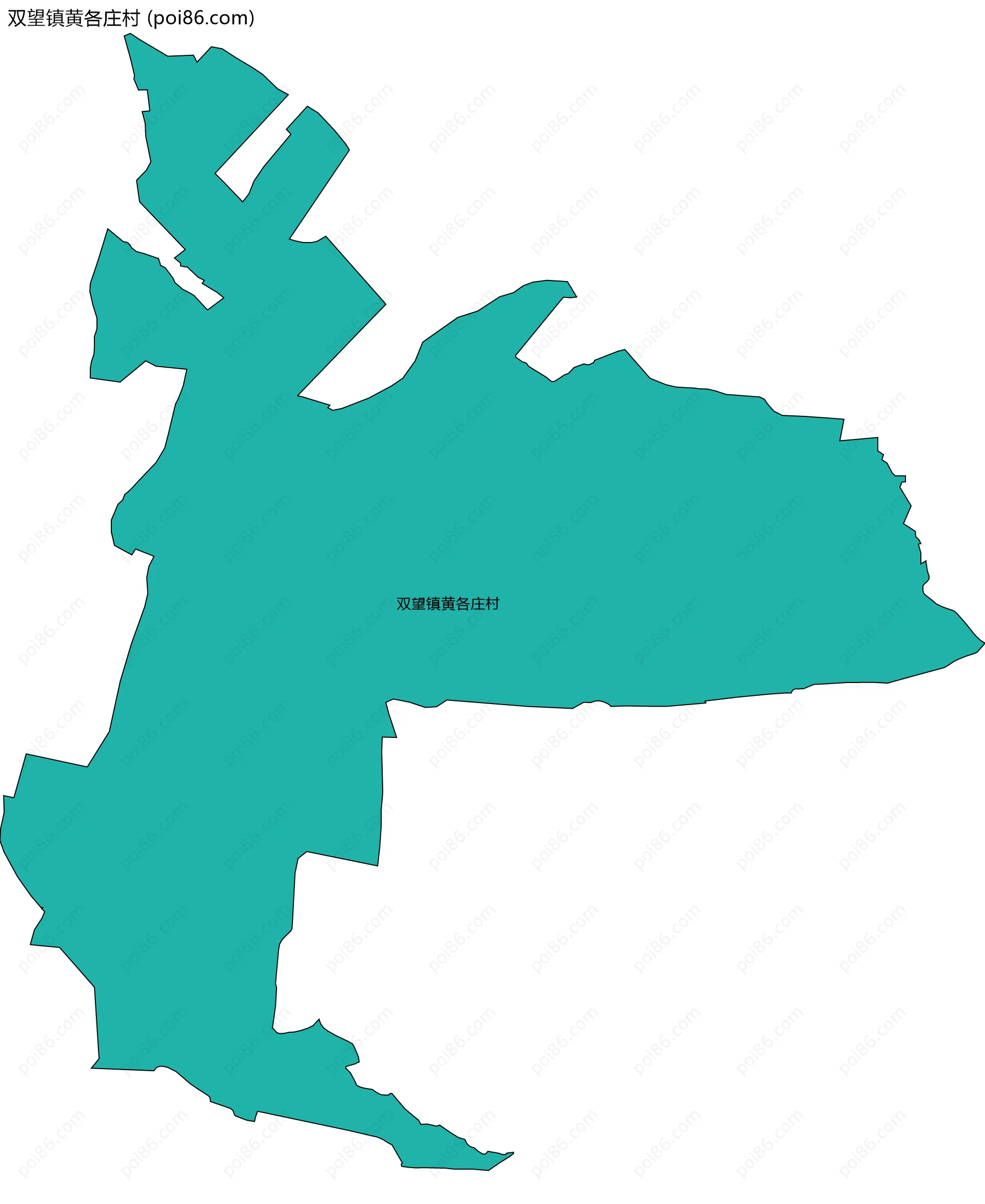 双望镇黄各庄村边界地图