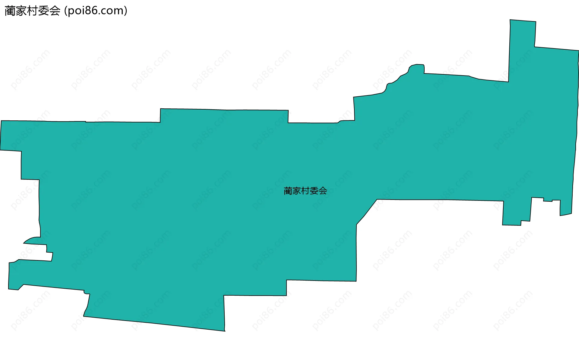 蔺家村委会边界地图