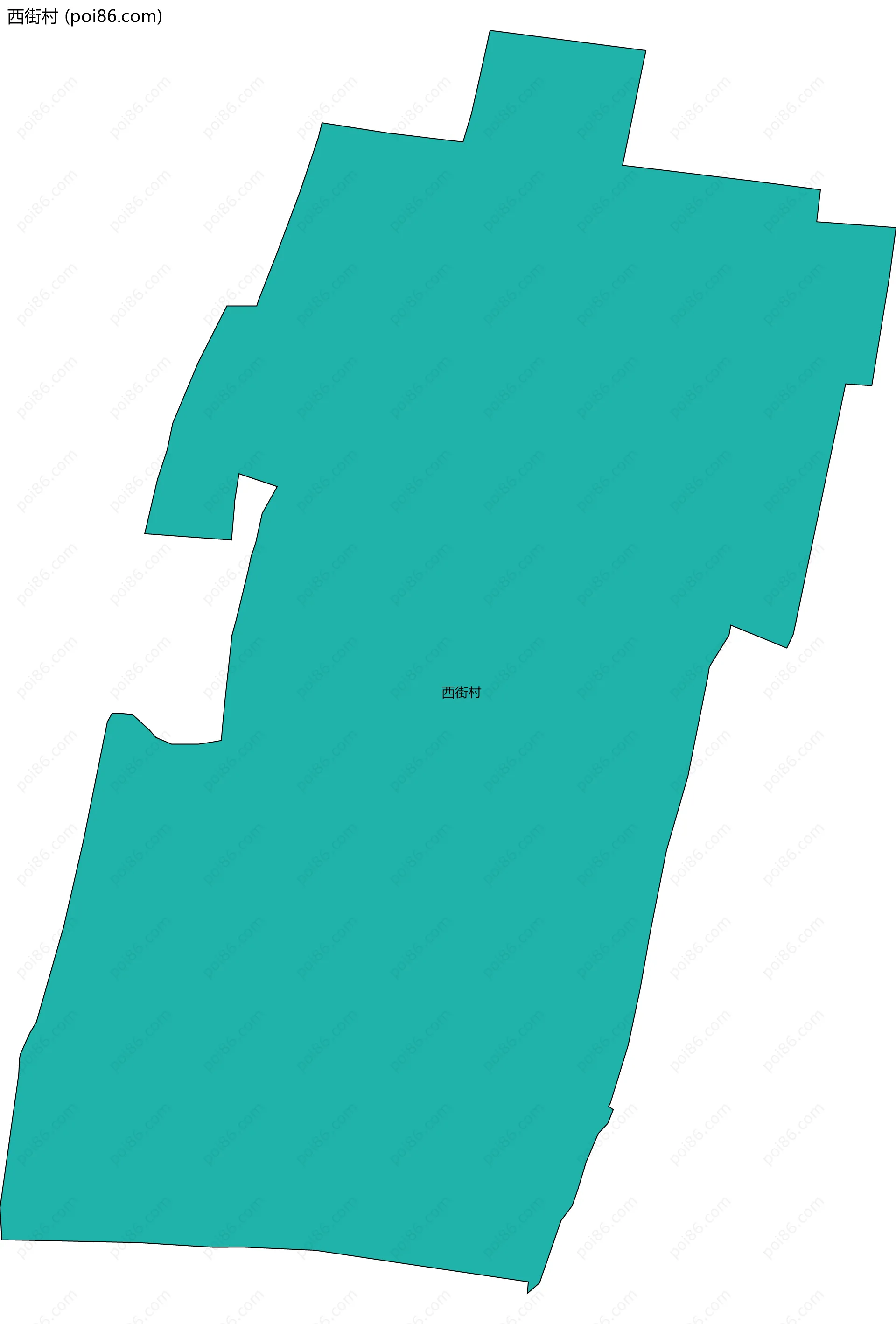 西街村边界地图