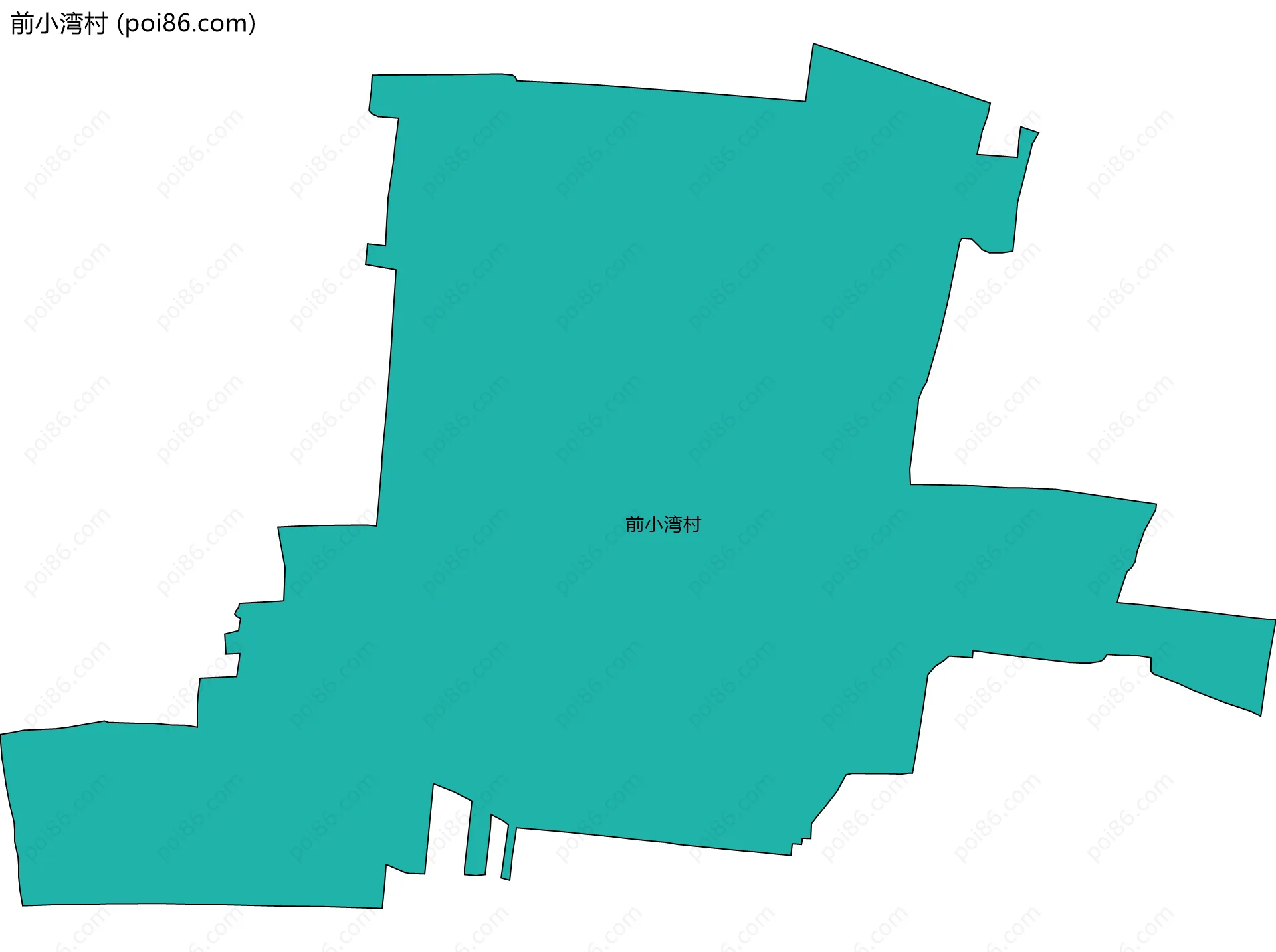 前小湾村边界地图