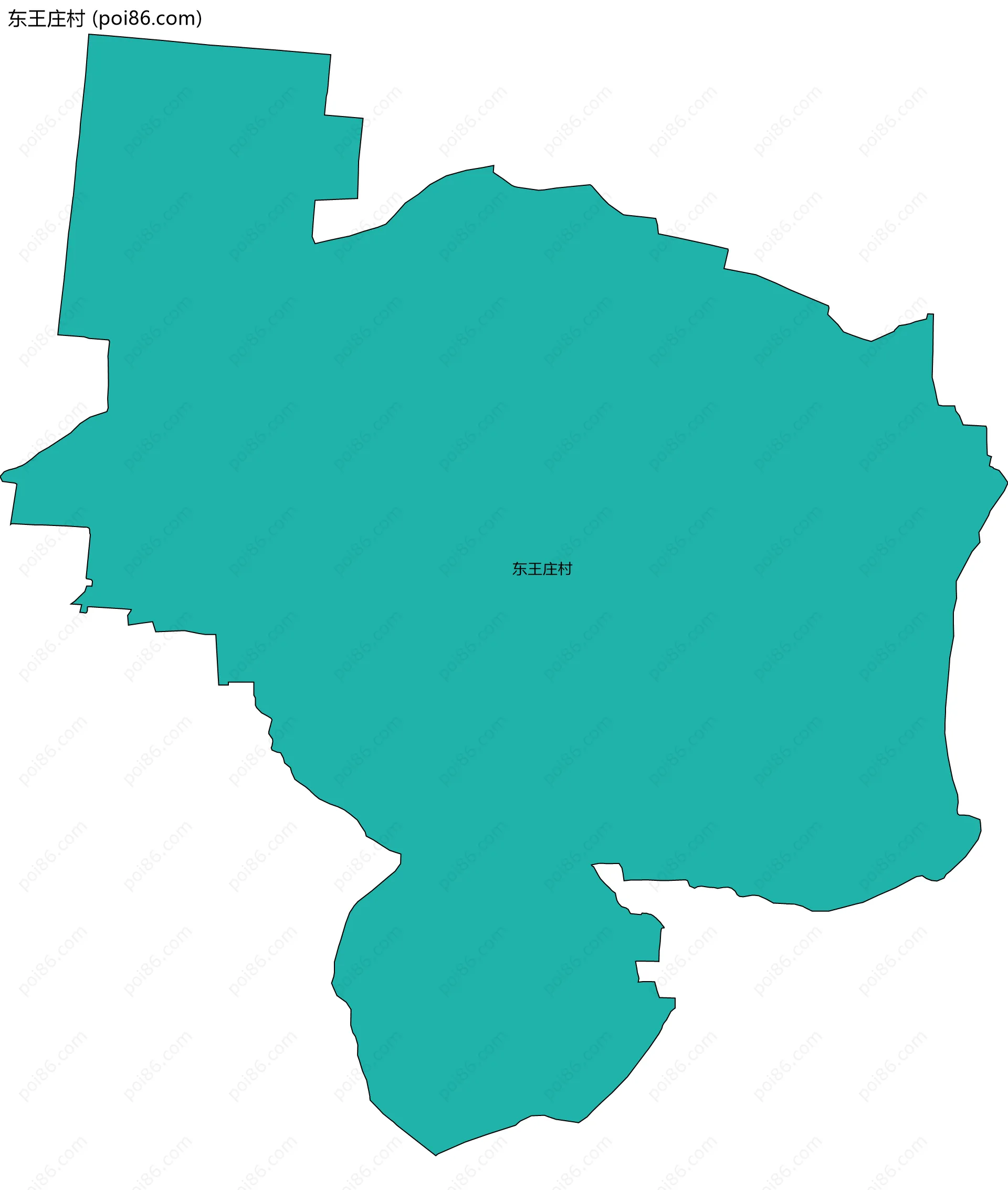 东王庄村边界地图