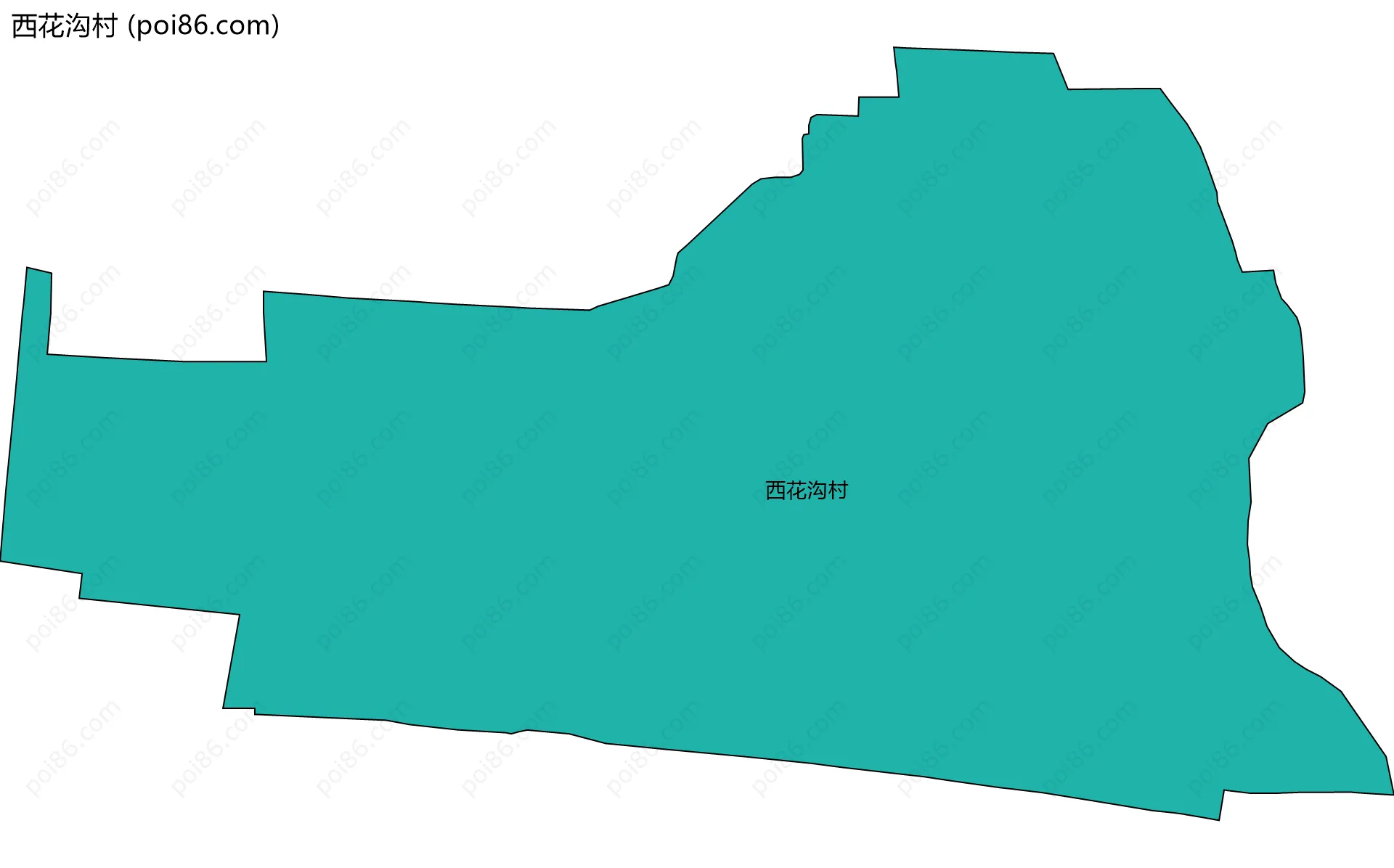 西花沟村边界地图