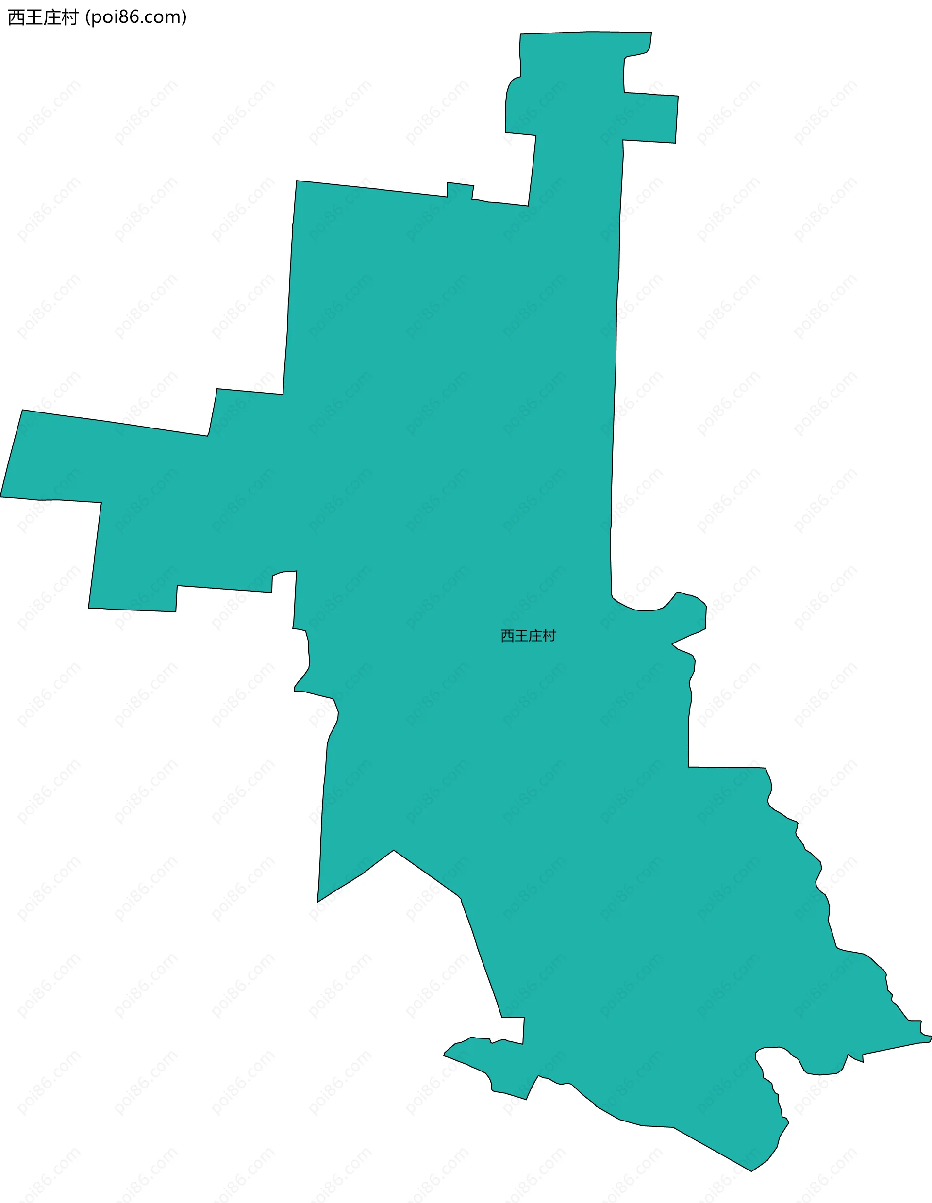 西王庄村边界地图