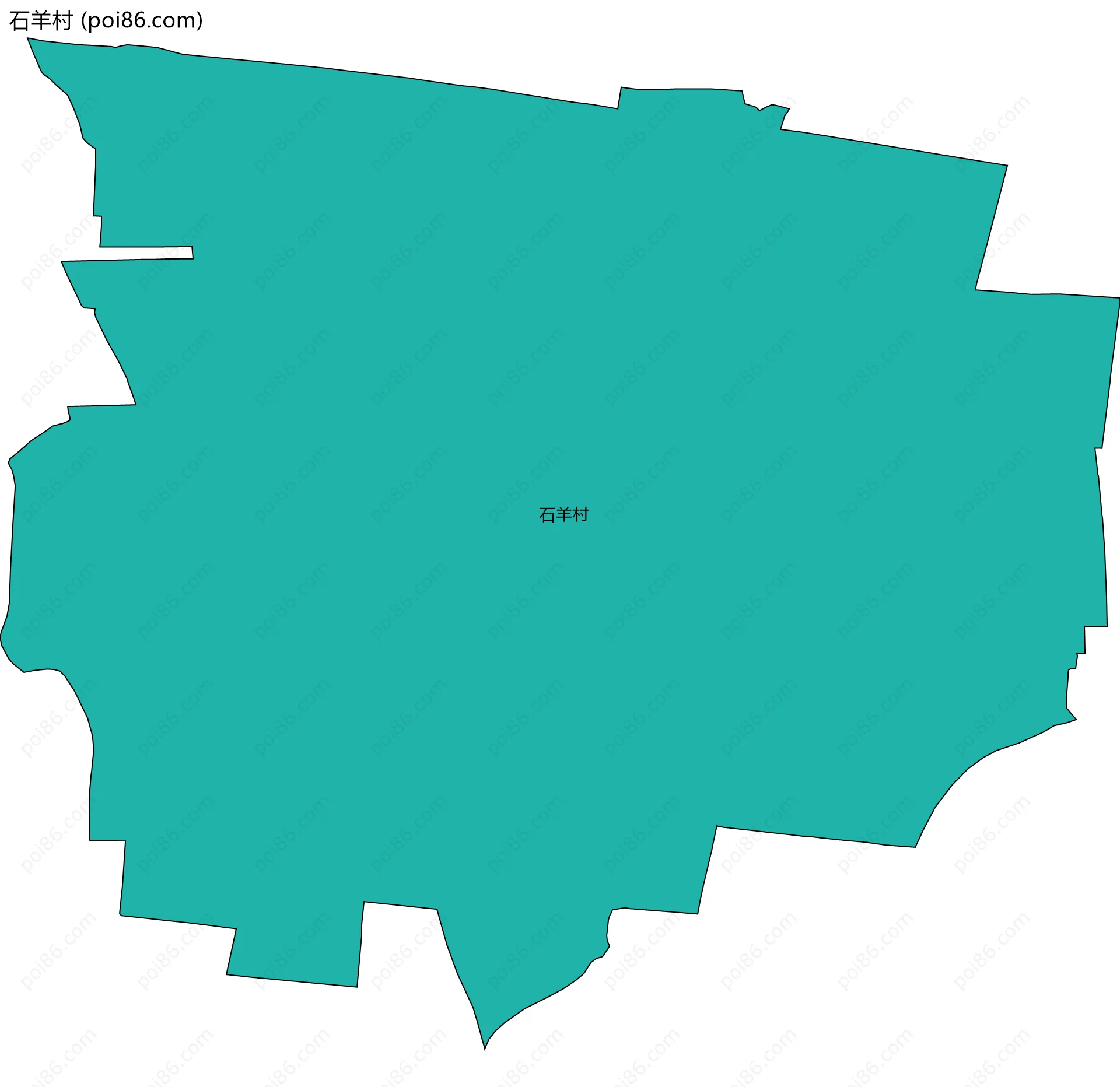 石羊村边界地图