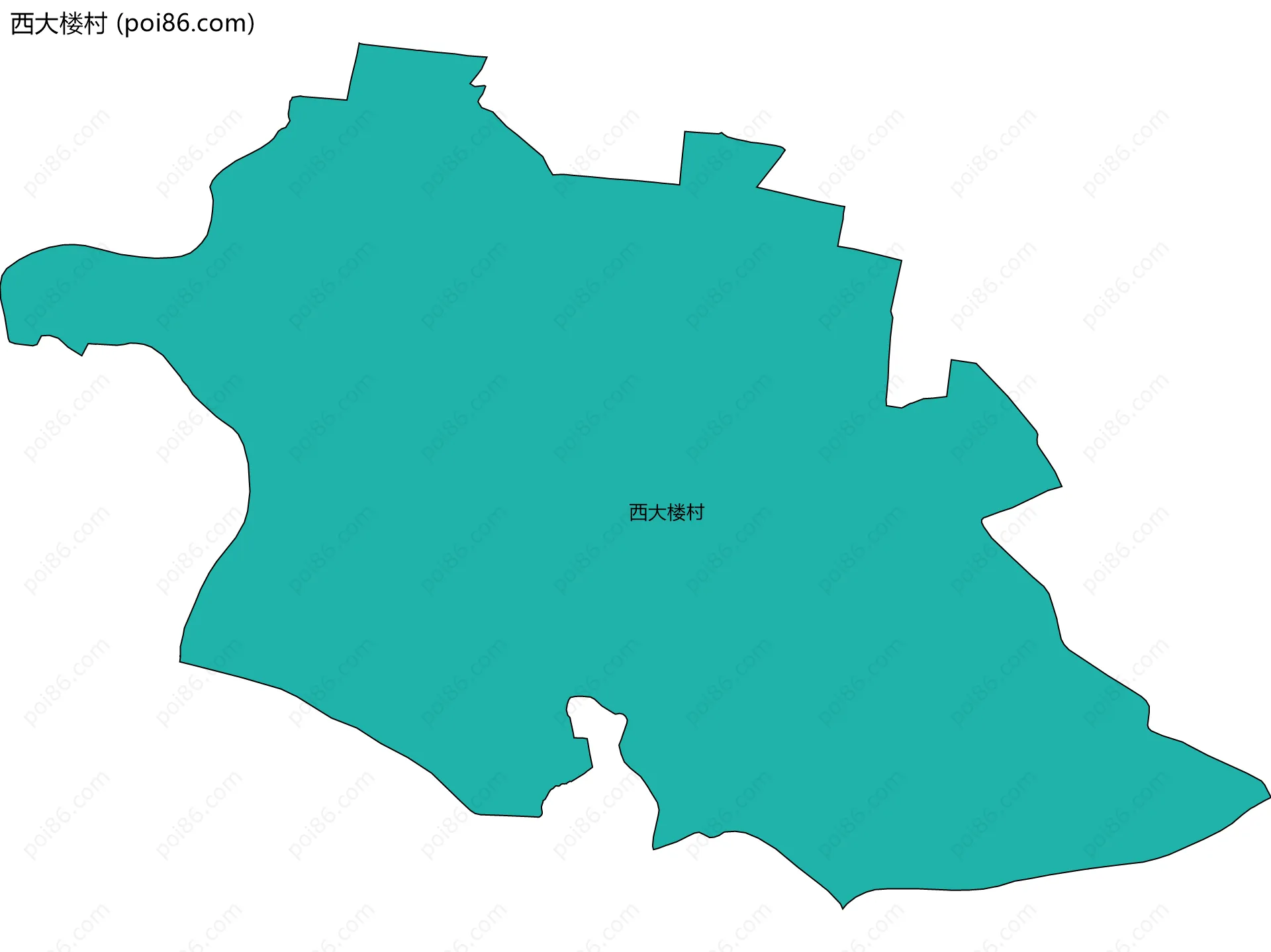 西大楼村边界地图