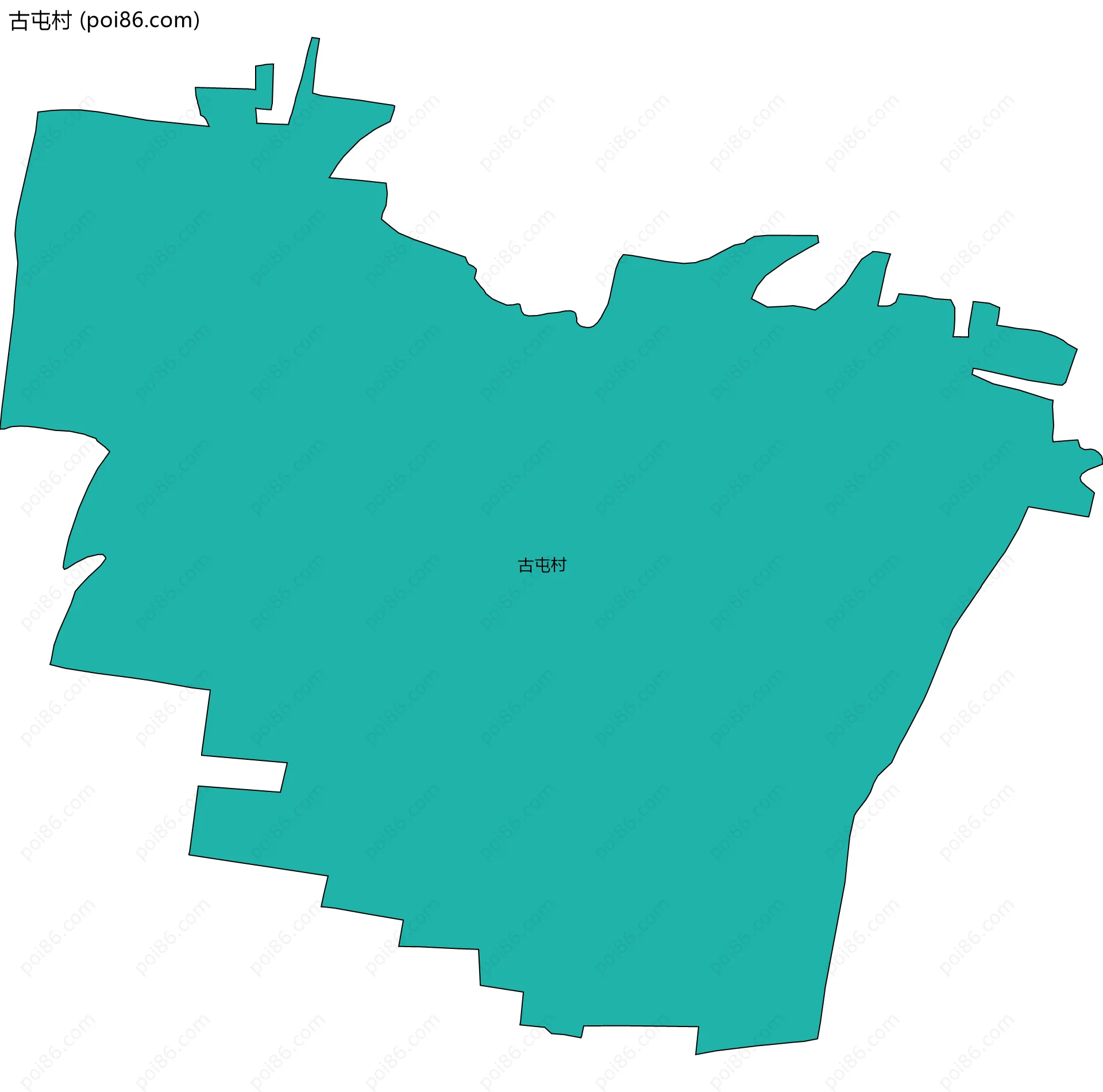 古屯村边界地图