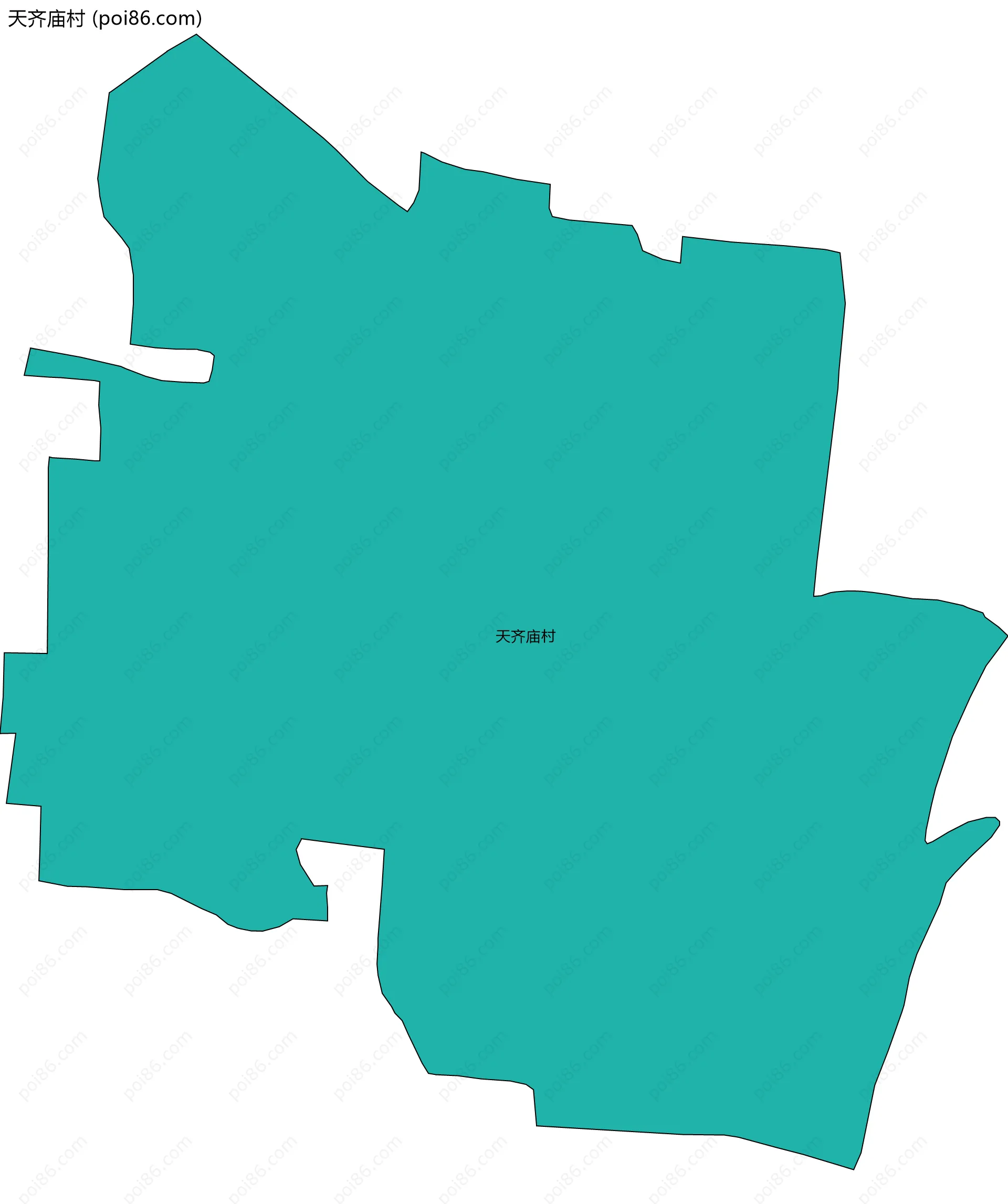 天齐庙村边界地图