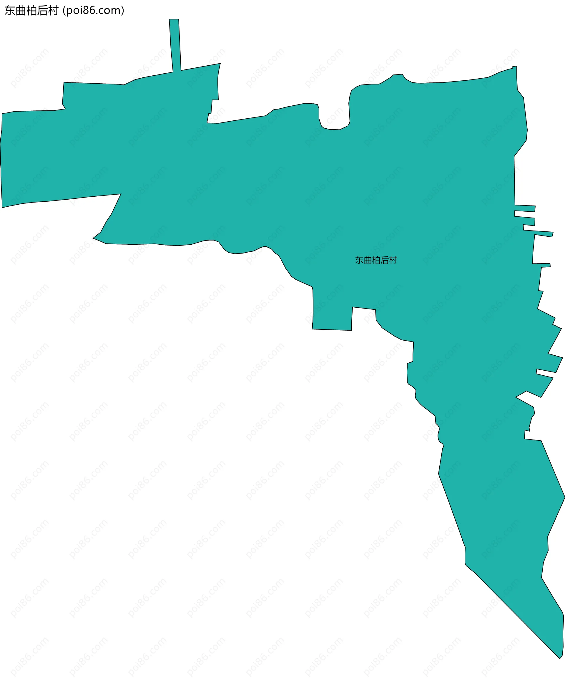 东曲柏后村边界地图