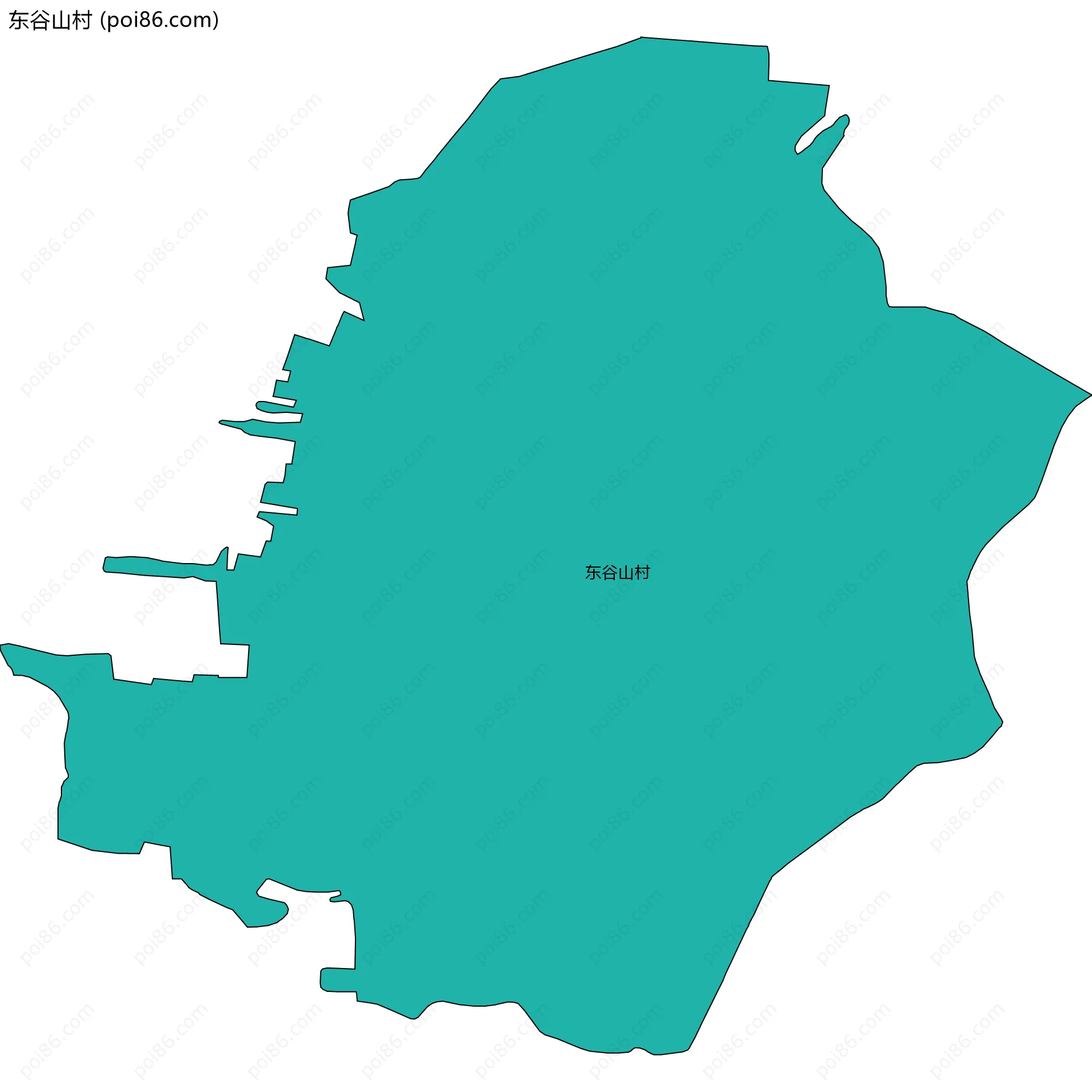 东谷山村边界地图