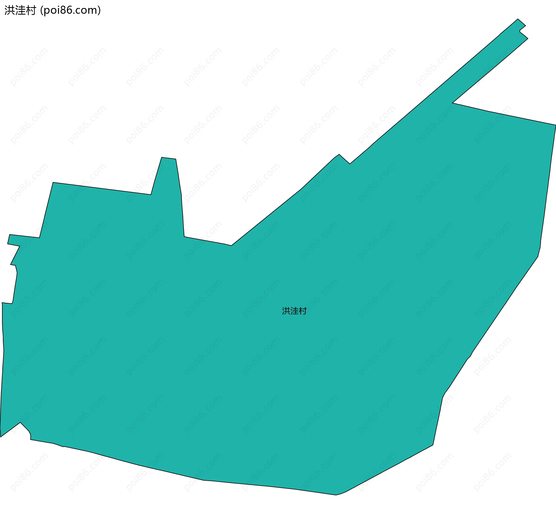 洪洼村边界地图