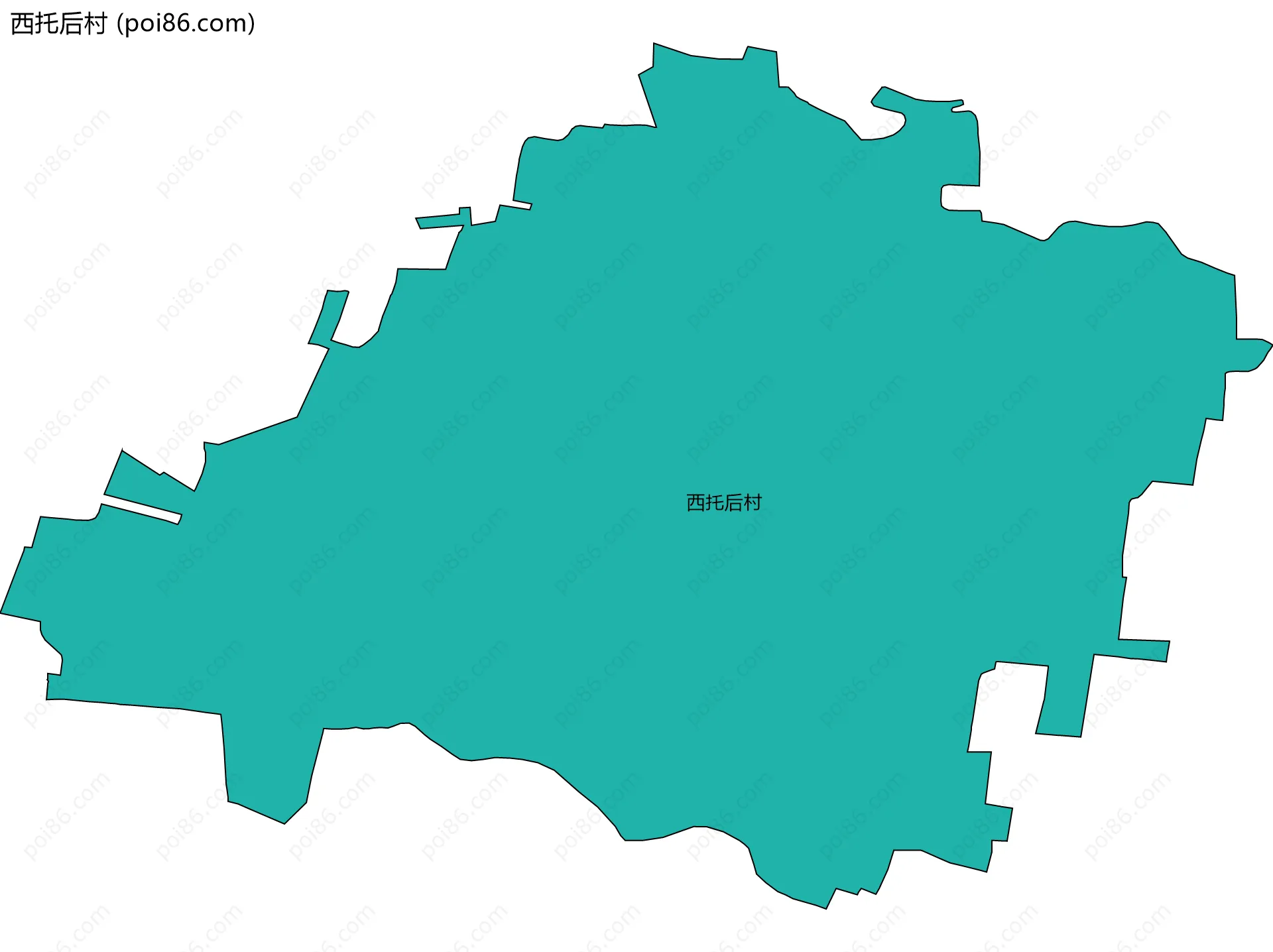 西托后村边界地图