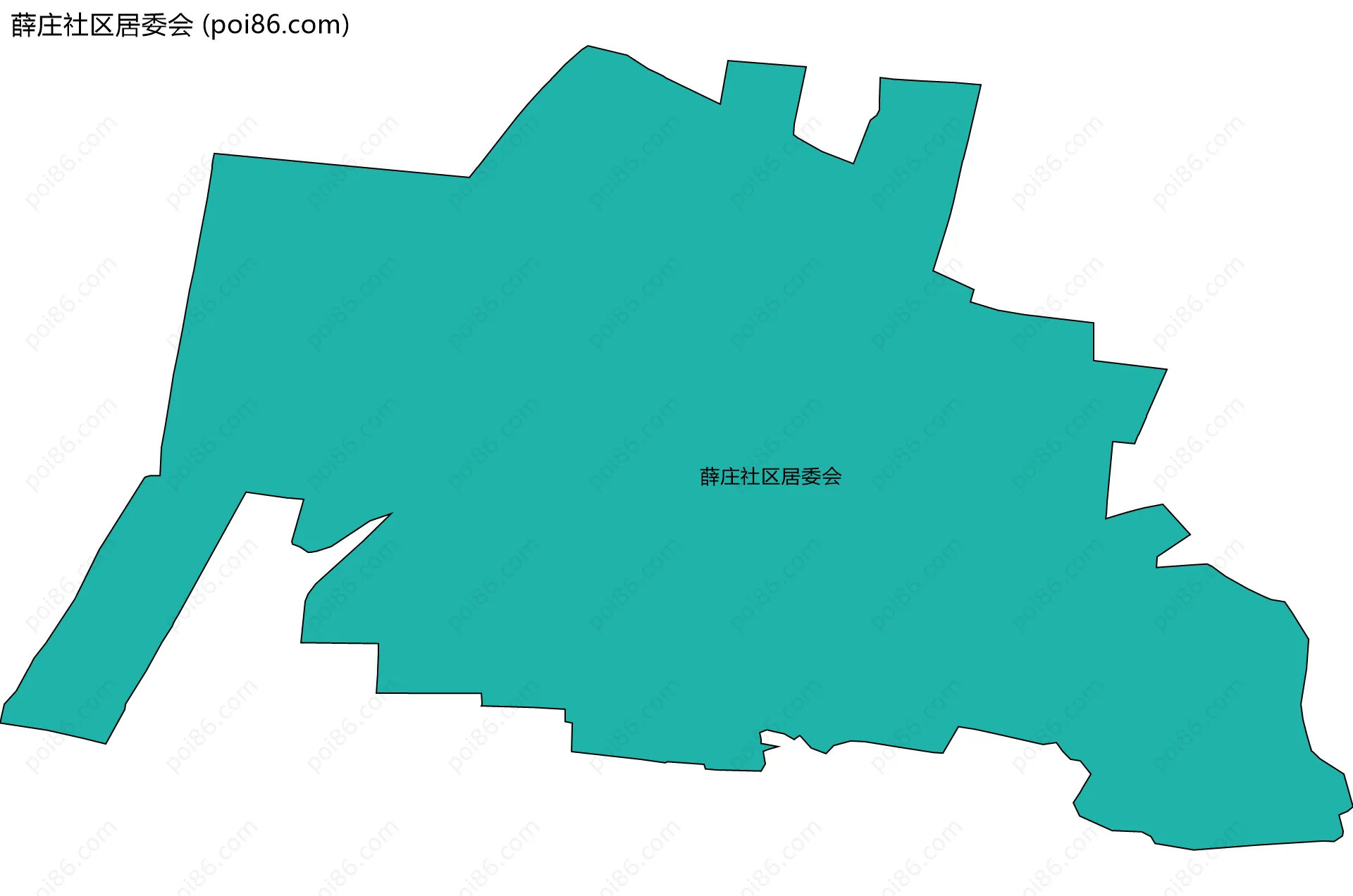 薛庄社区居委会边界地图