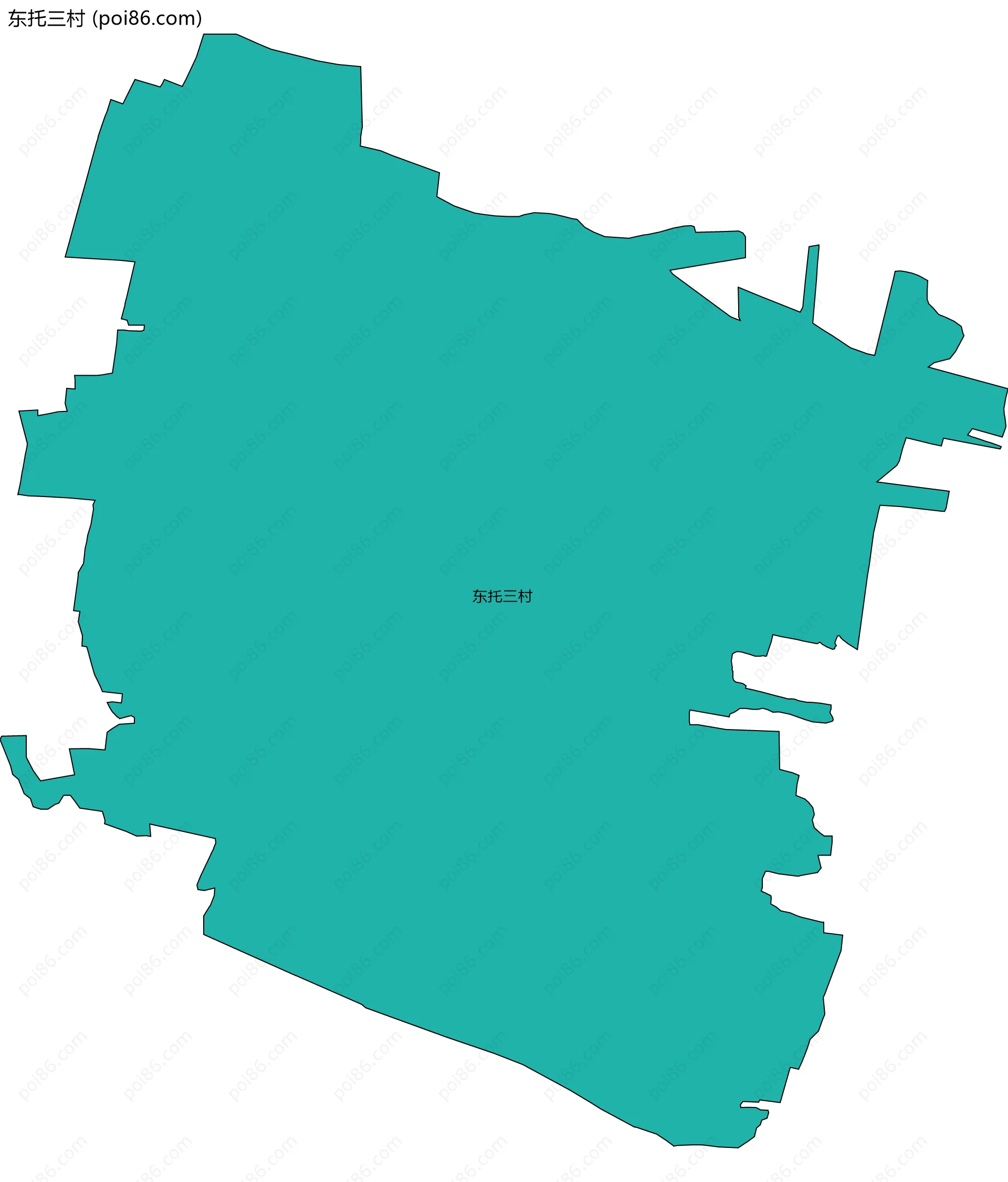 东托三村边界地图