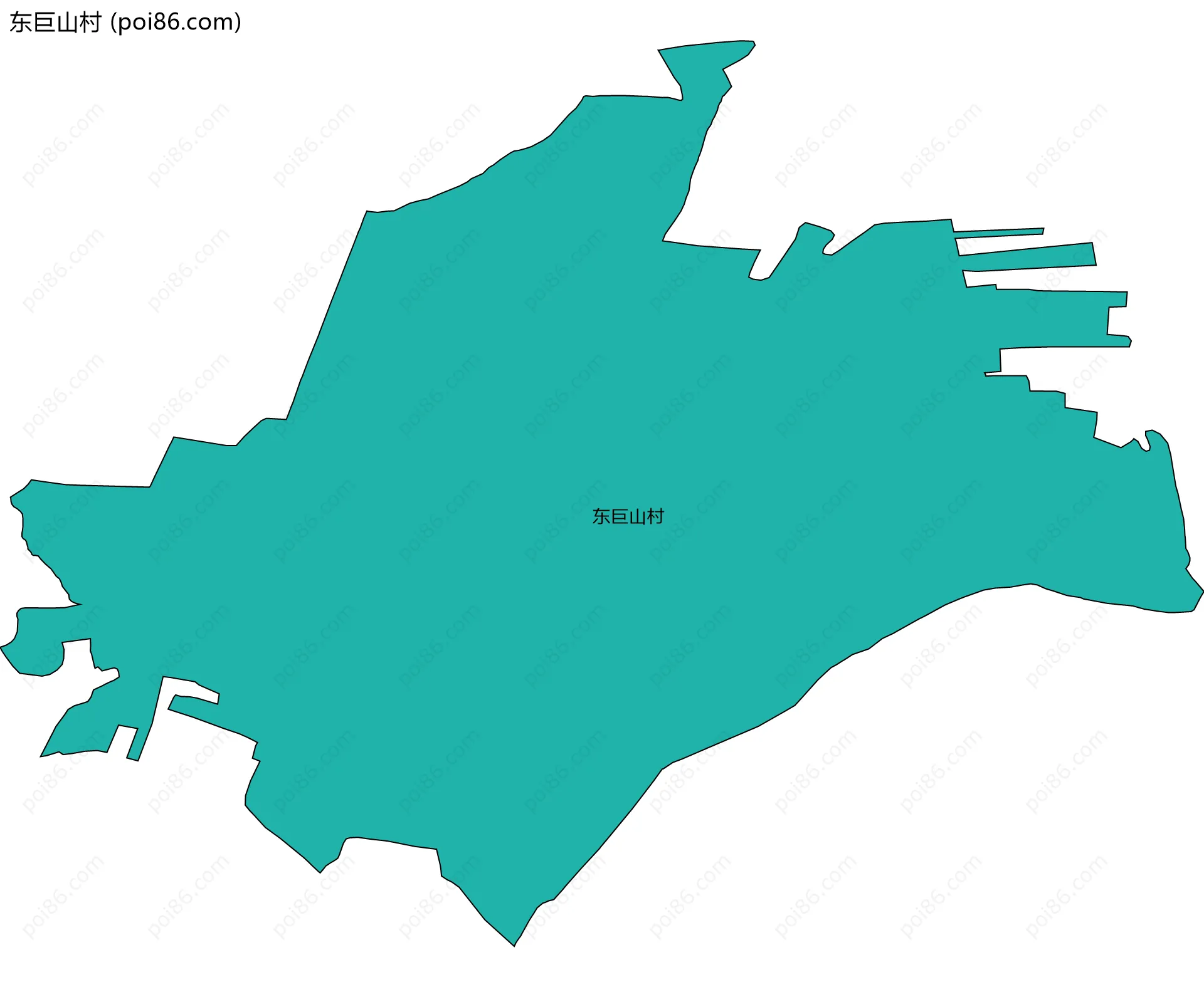 东巨山村边界地图