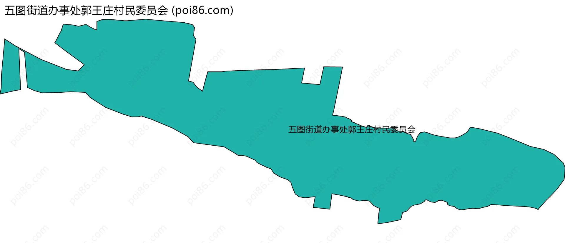 五图街道办事处郭王庄村民委员会边界地图
