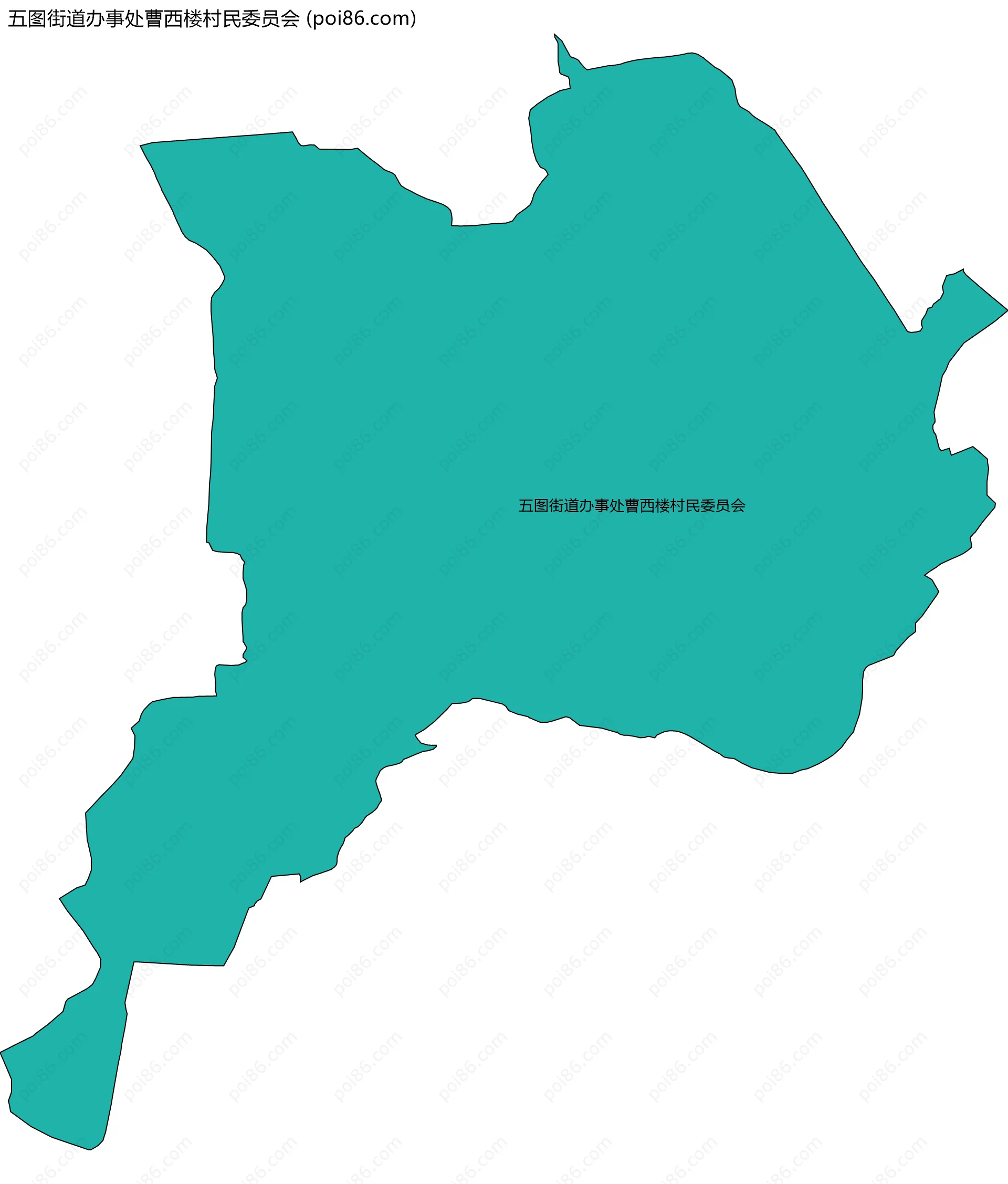 五图街道办事处曹西楼村民委员会边界地图
