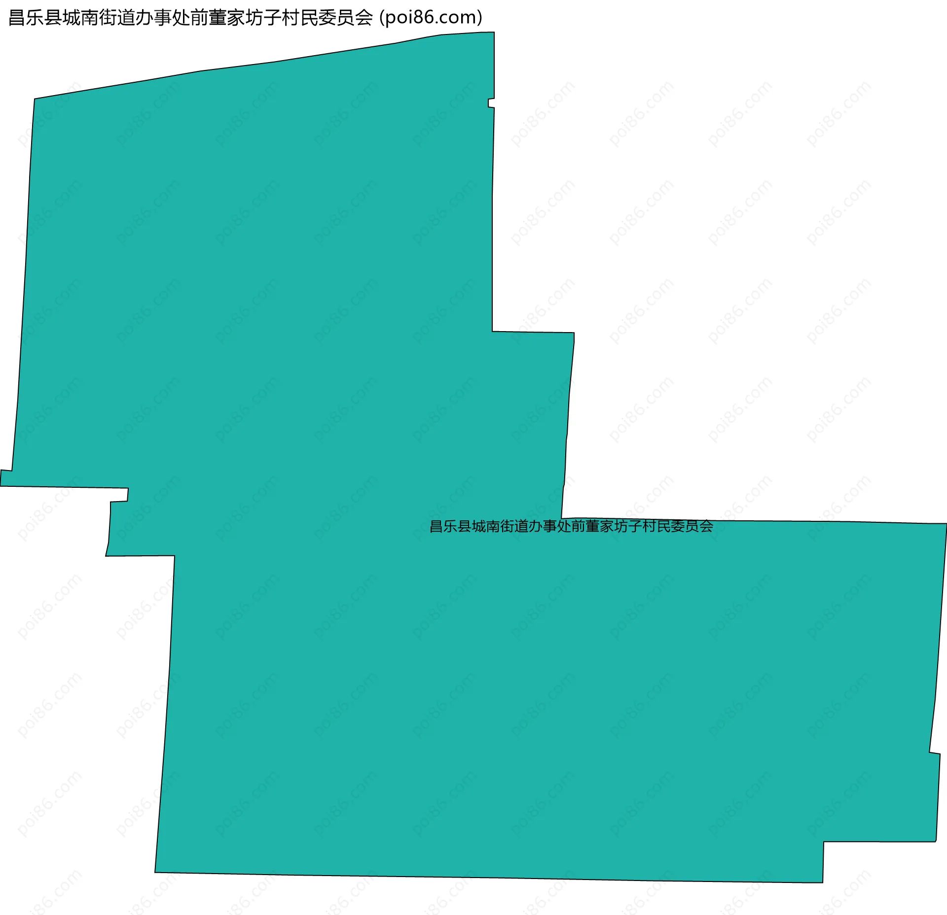 昌乐县城南街道办事处前董家坊子村民委员会边界地图