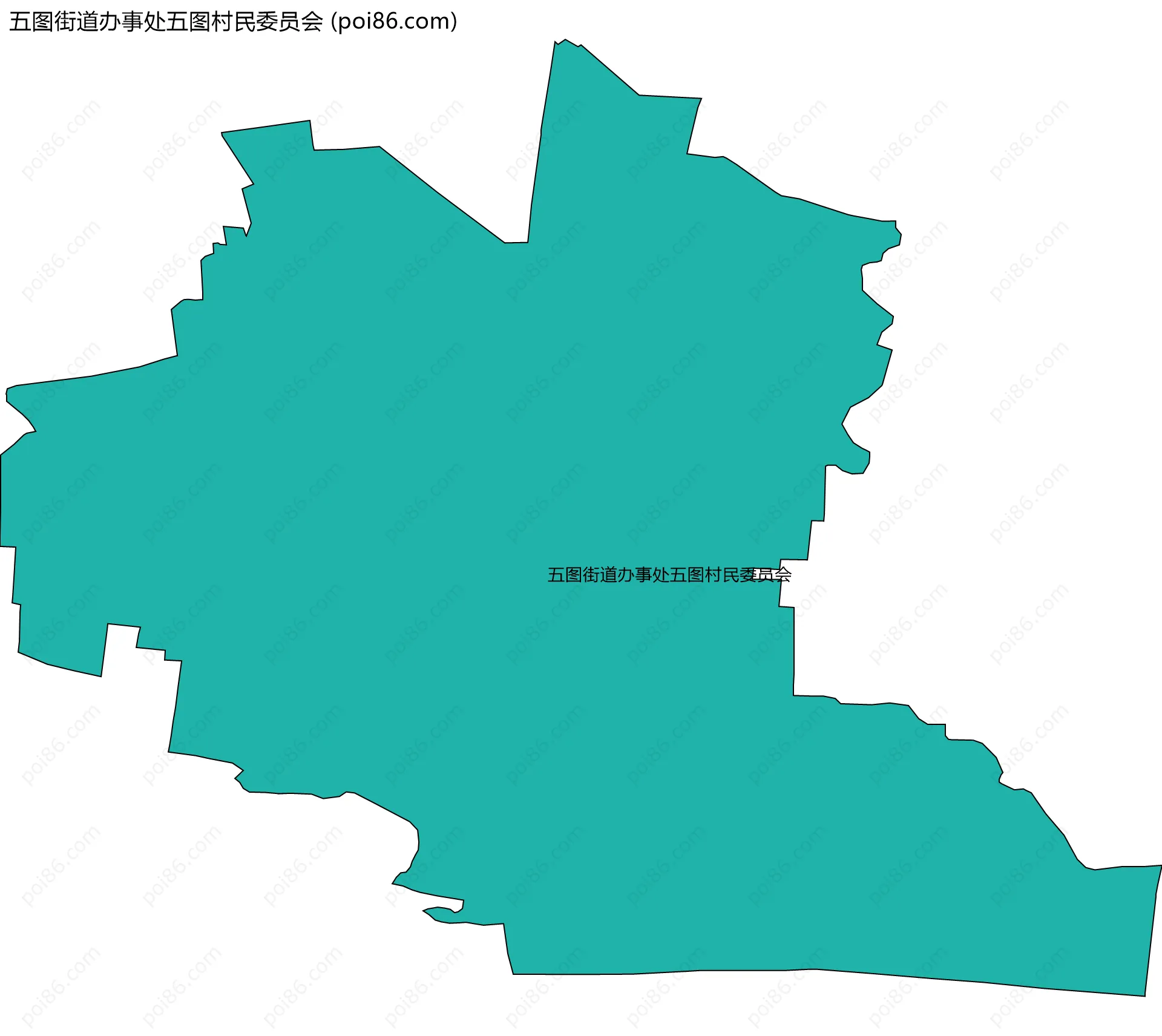 五图街道办事处五图村民委员会边界地图