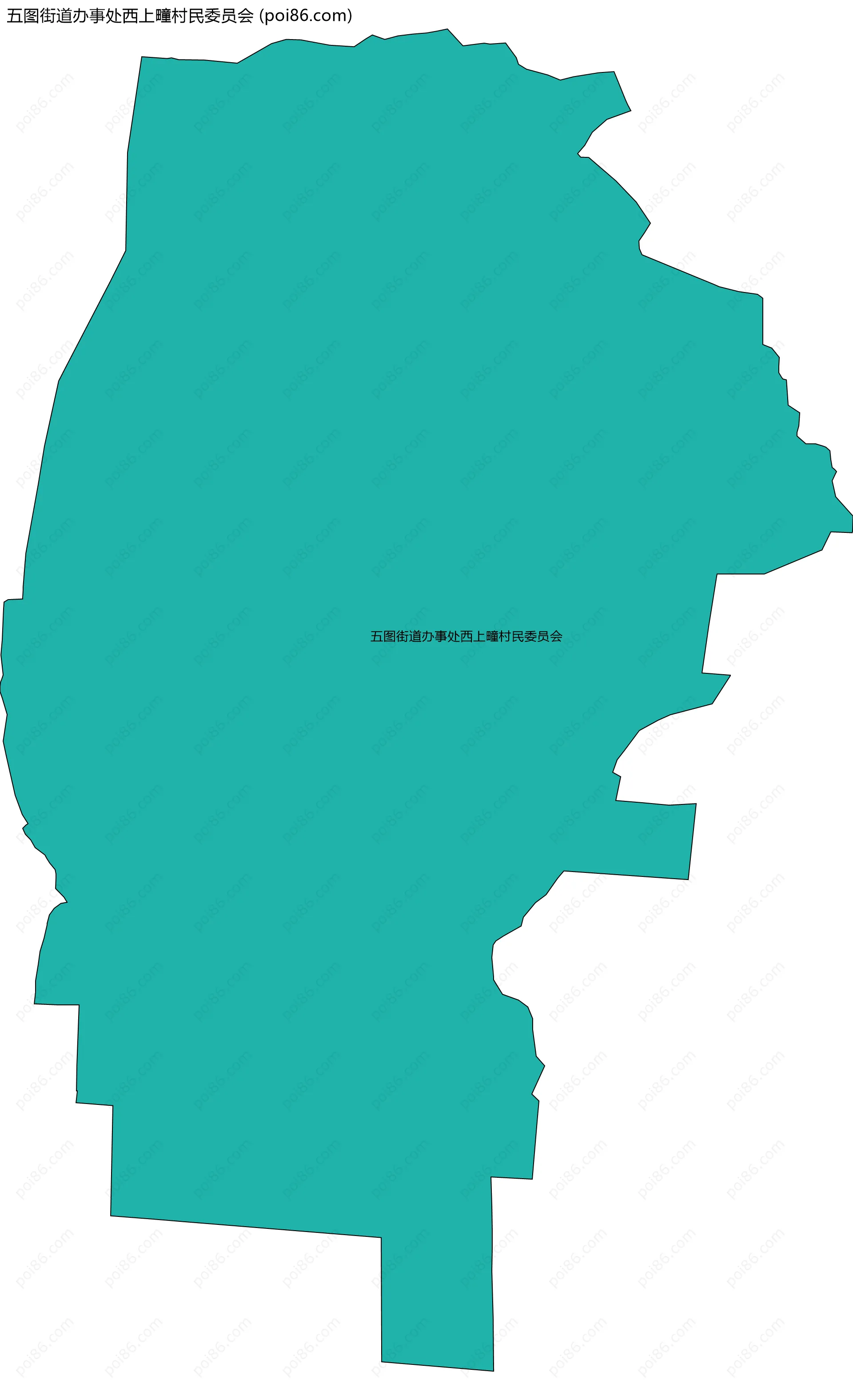 五图街道办事处西上疃村民委员会边界地图