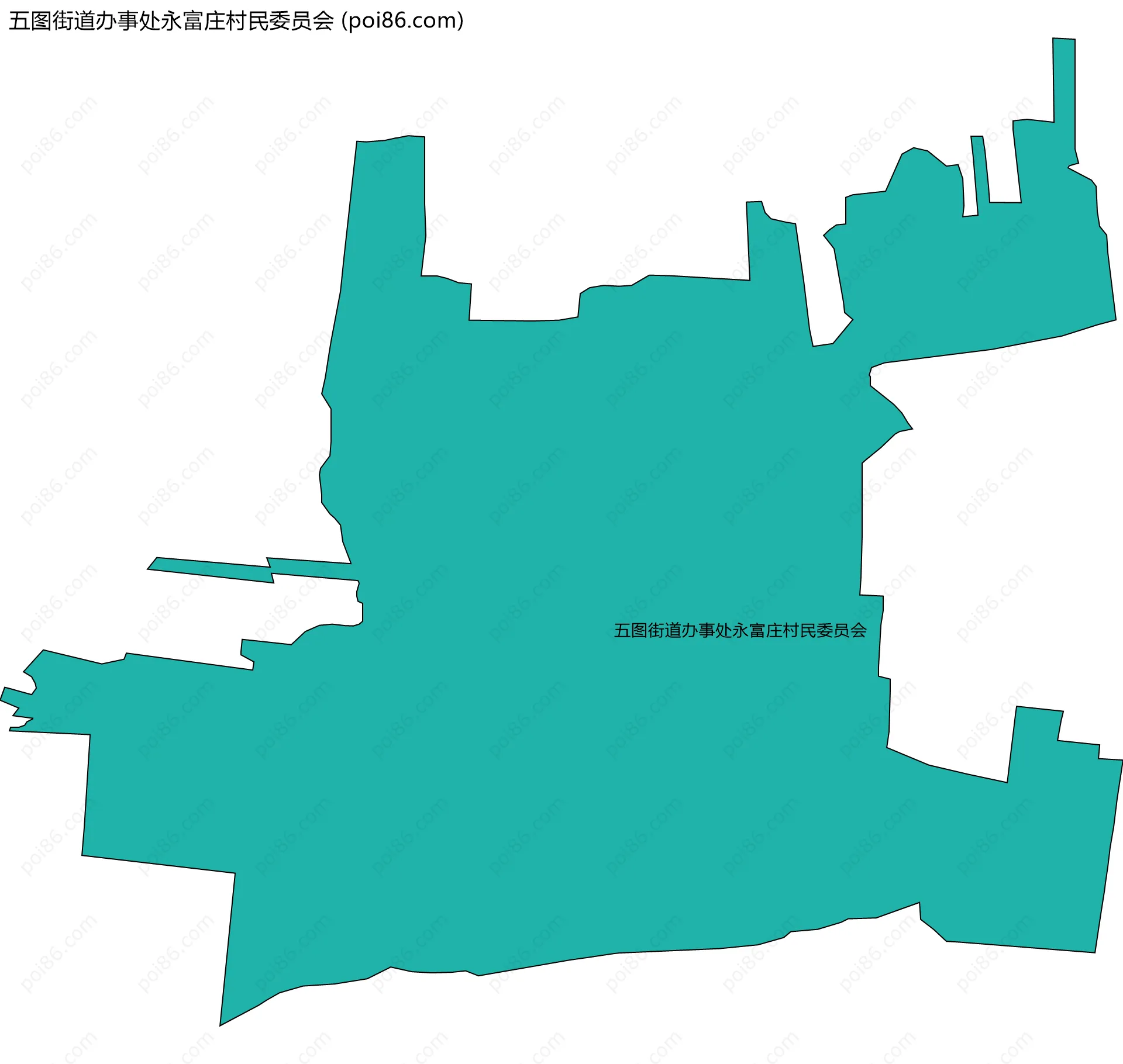 五图街道办事处永富庄村民委员会边界地图