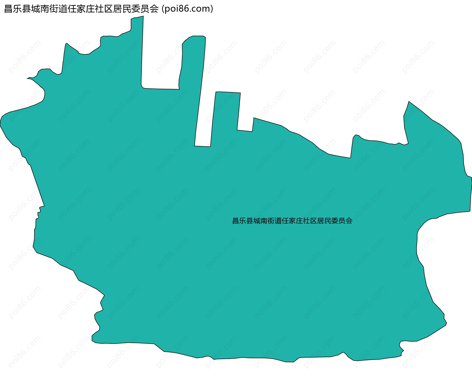 昌乐县城南街道任家庄社区居民委员会边界地图