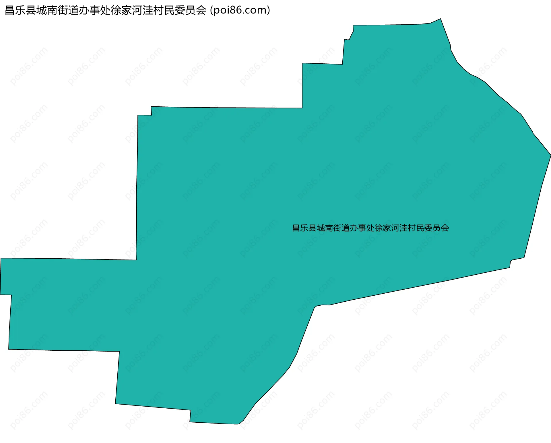 昌乐县城南街道办事处徐家河洼村民委员会边界地图