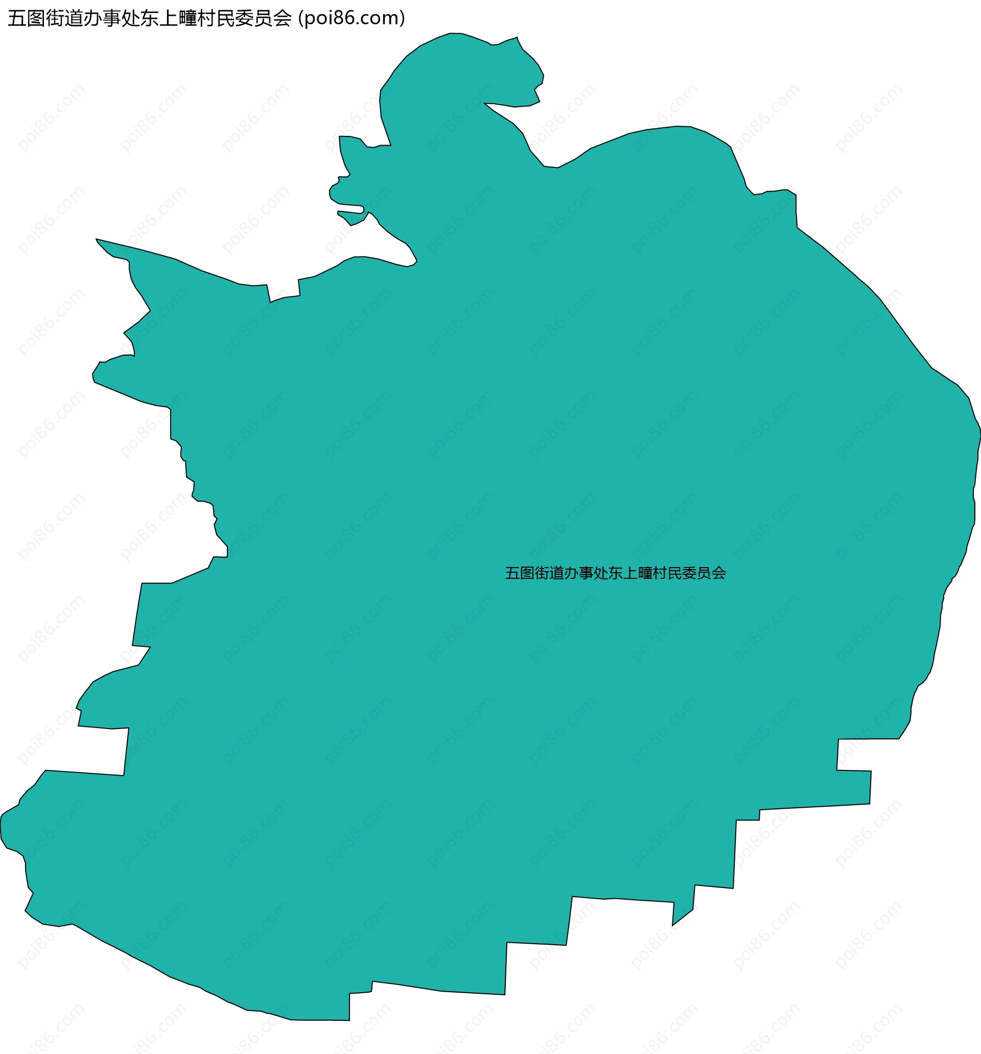 五图街道办事处东上疃村民委员会边界地图