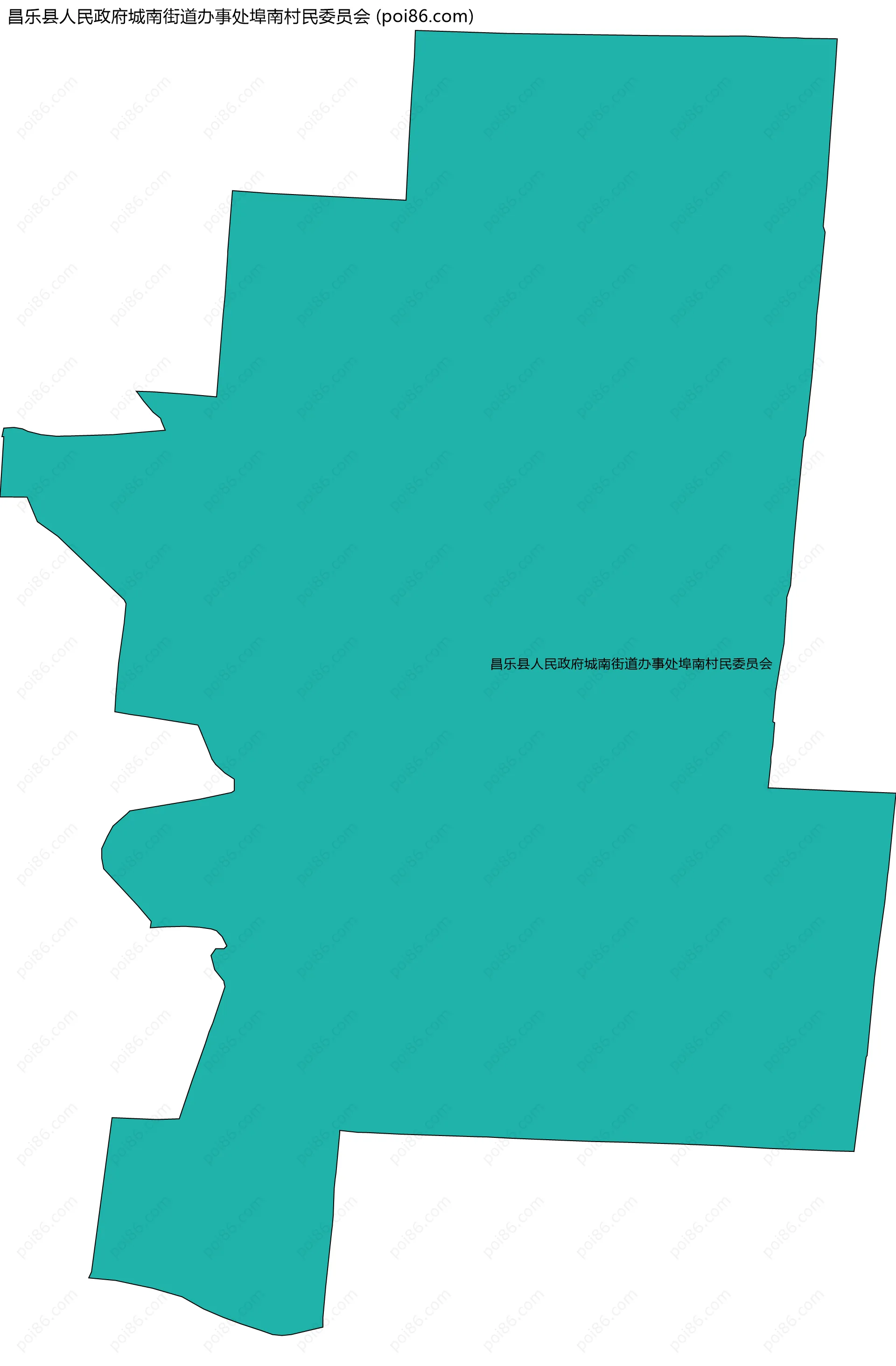 昌乐县人民政府城南街道办事处埠南村民委员会边界地图