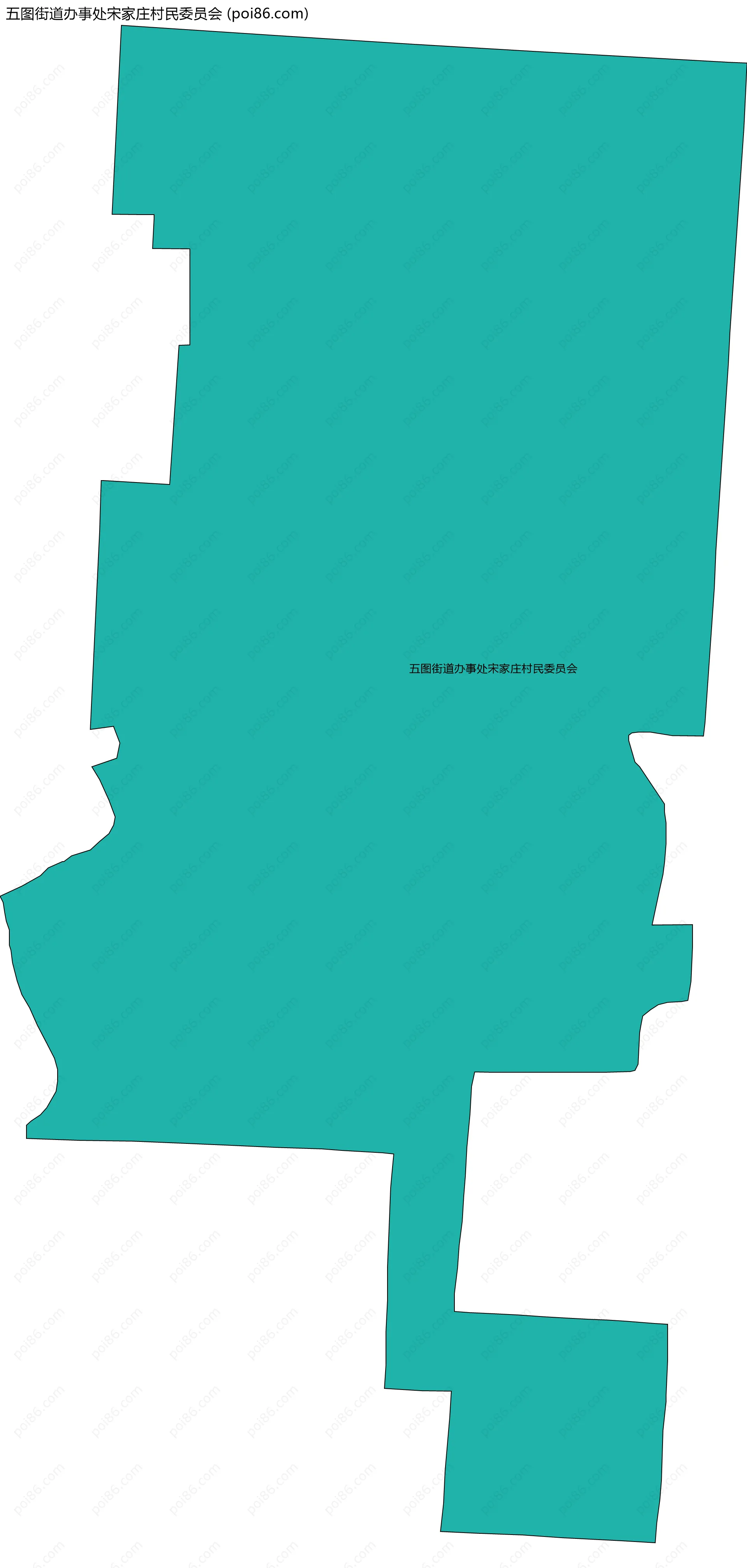 五图街道办事处宋家庄村民委员会边界地图
