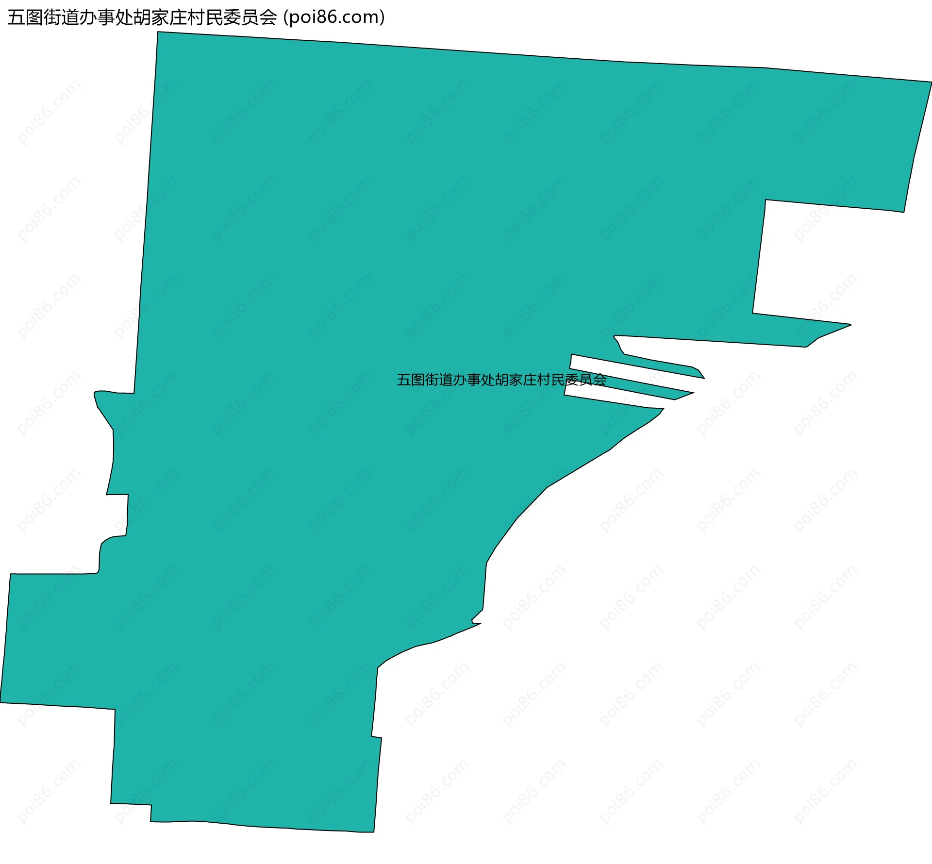 五图街道办事处胡家庄村民委员会边界地图
