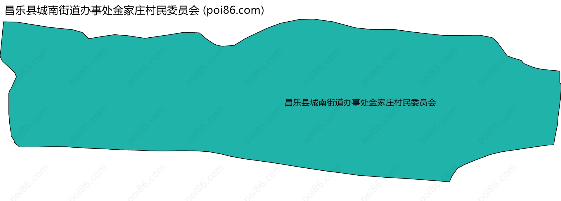 昌乐县城南街道办事处金家庄村民委员会边界地图