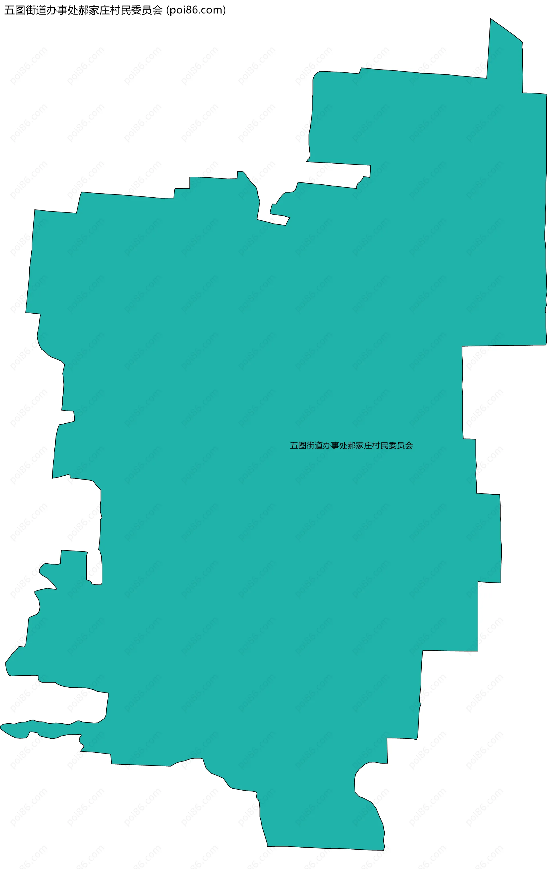 五图街道办事处郝家庄村民委员会边界地图