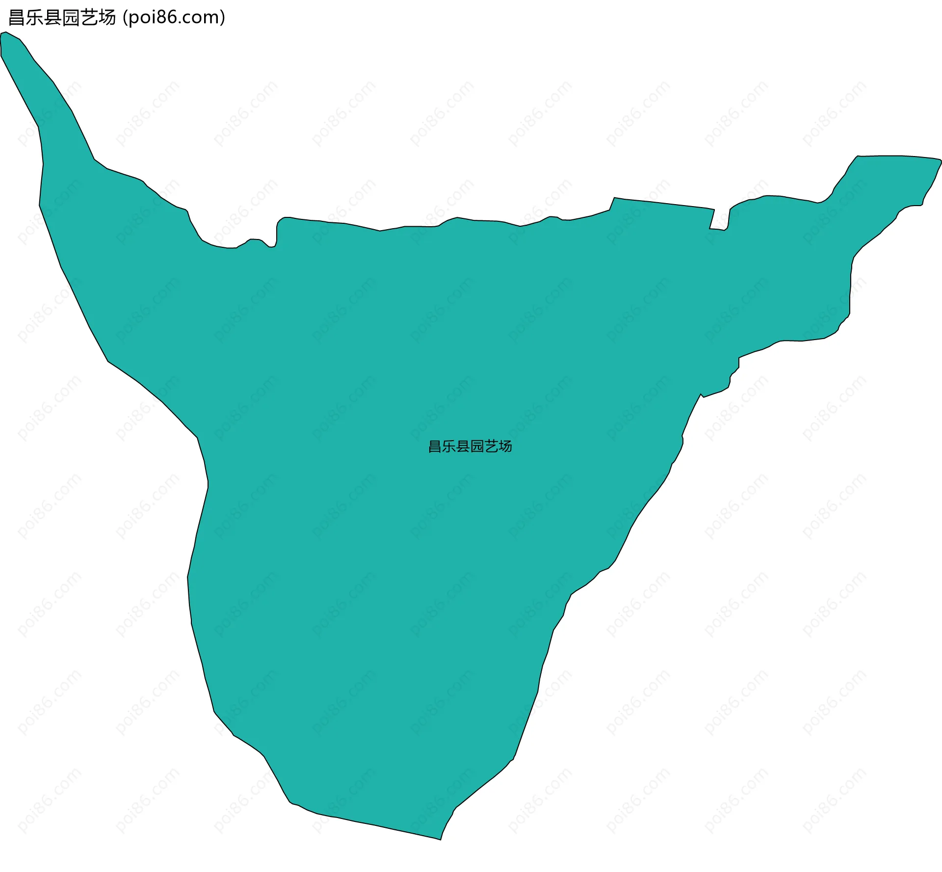 昌乐县园艺场边界地图